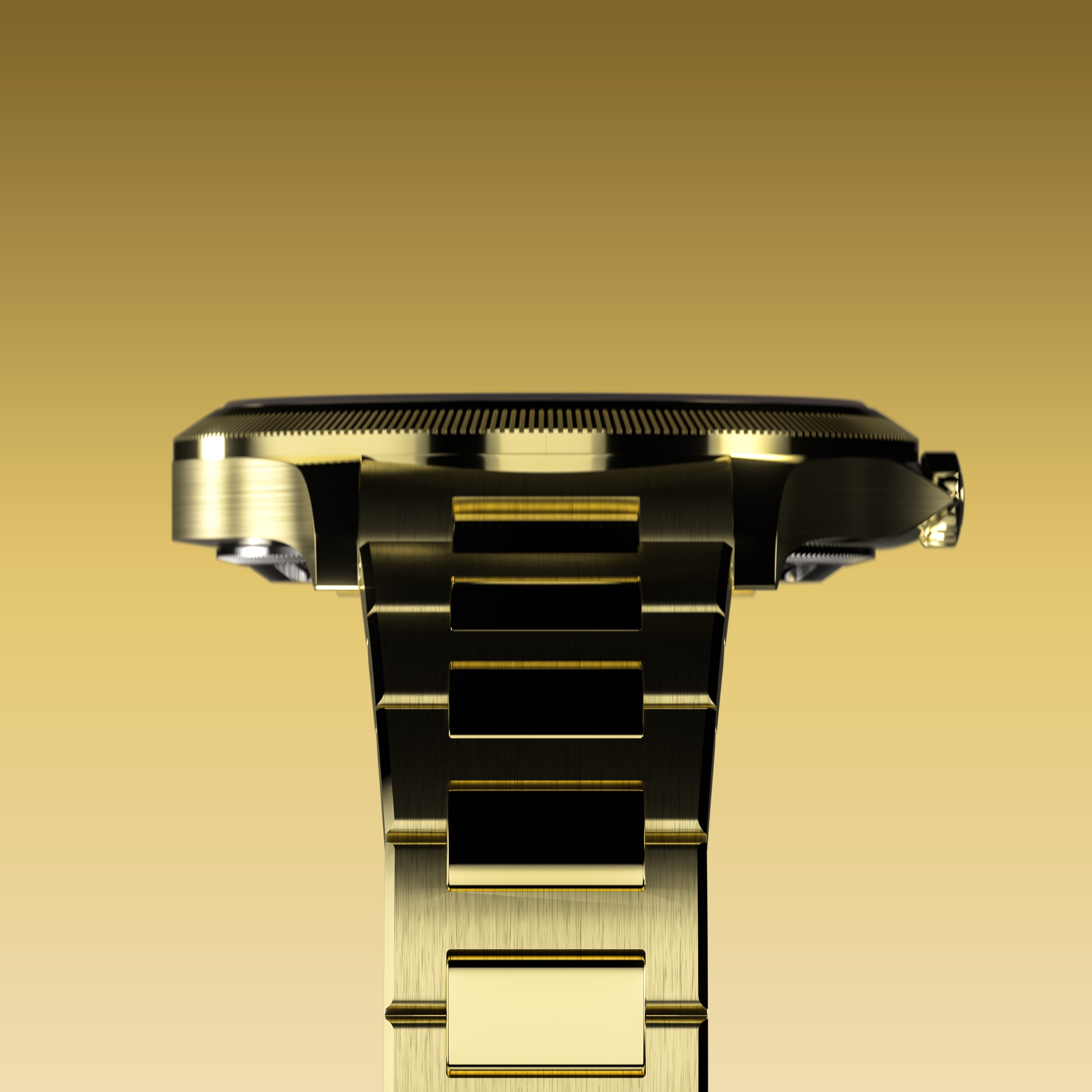 The Sunseeker | White Dial - Gold Case - 34mm