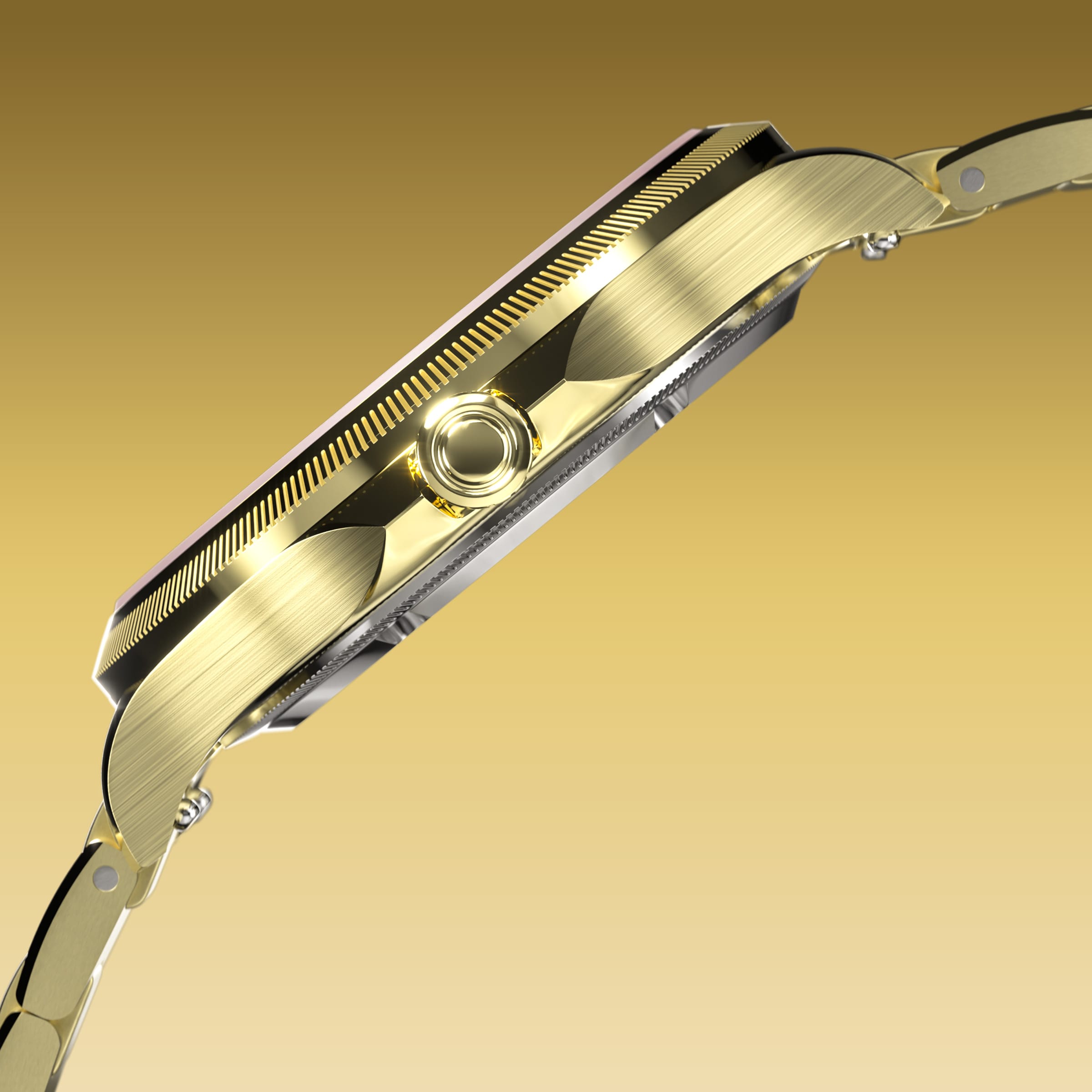The Sunseeker | White Dial - Gold Case - 34mm
