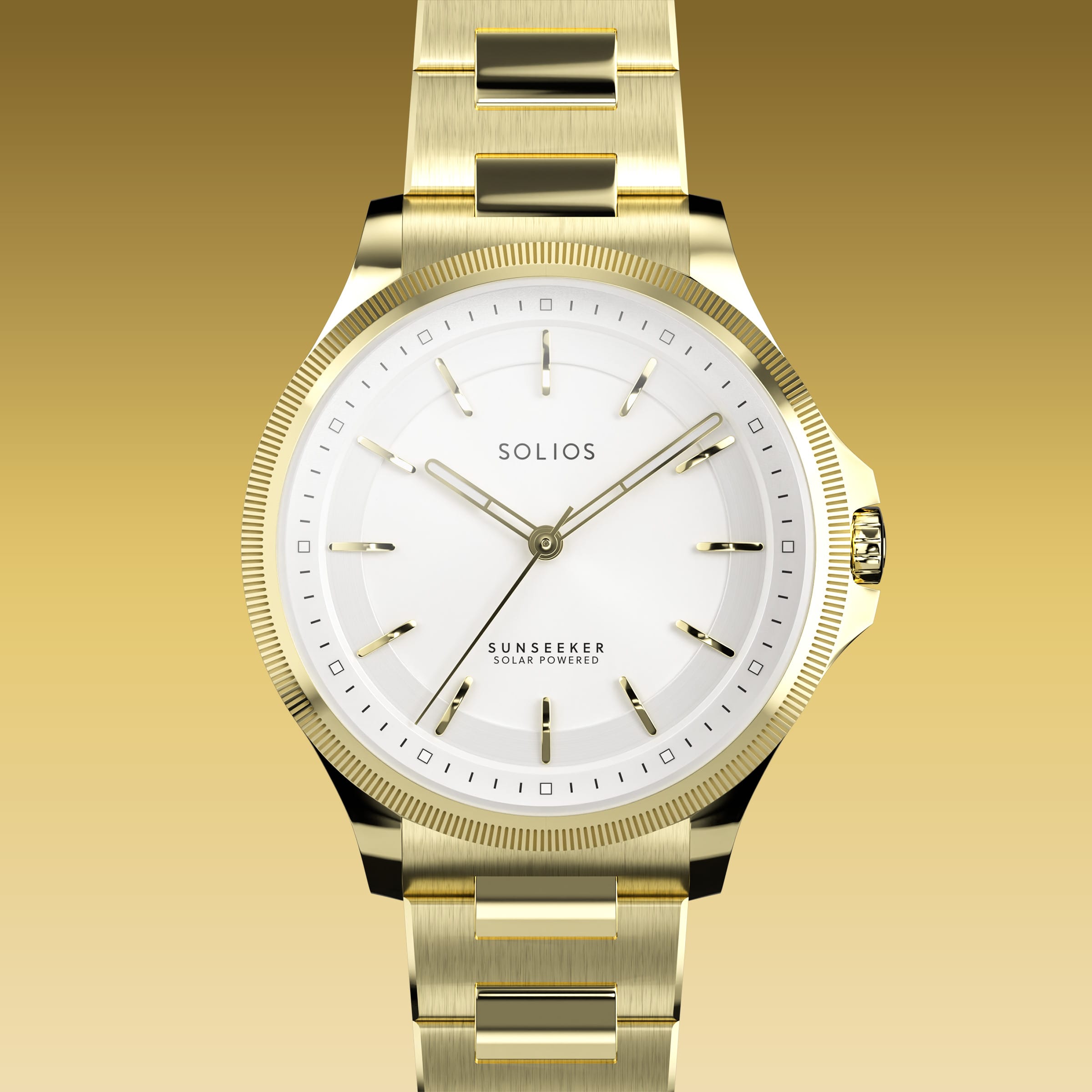 La Sunseeker | Cadran Blanc - Boîtier Or - 34mm