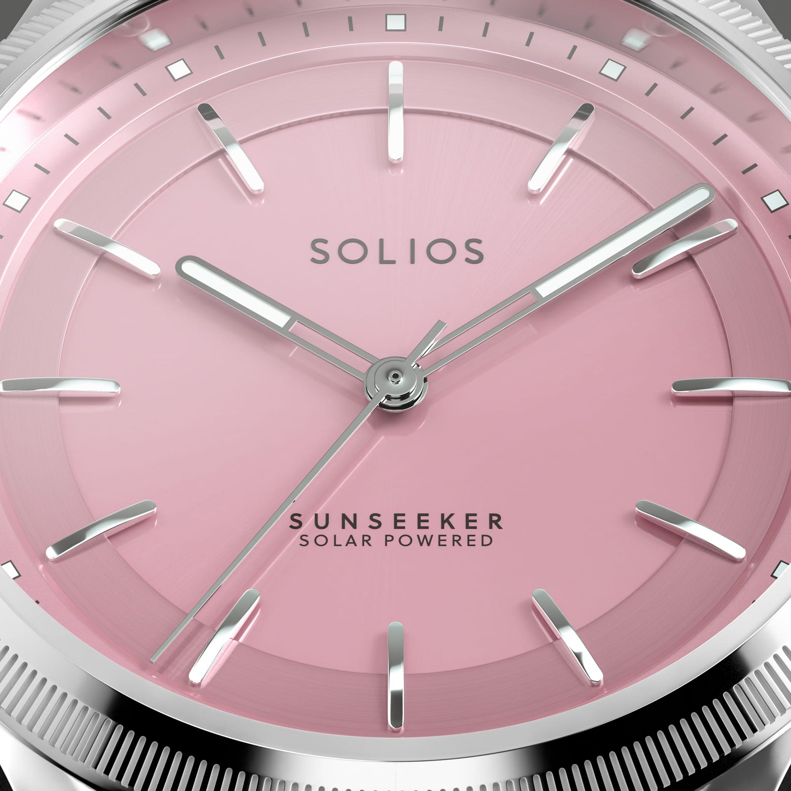 The Sunseeker | Pink Dial - Silver Case - 34mm
