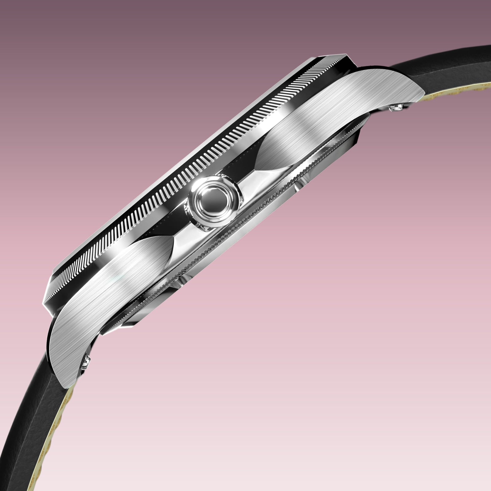 The Sunseeker | Pink Dial - Silver Case - 34mm