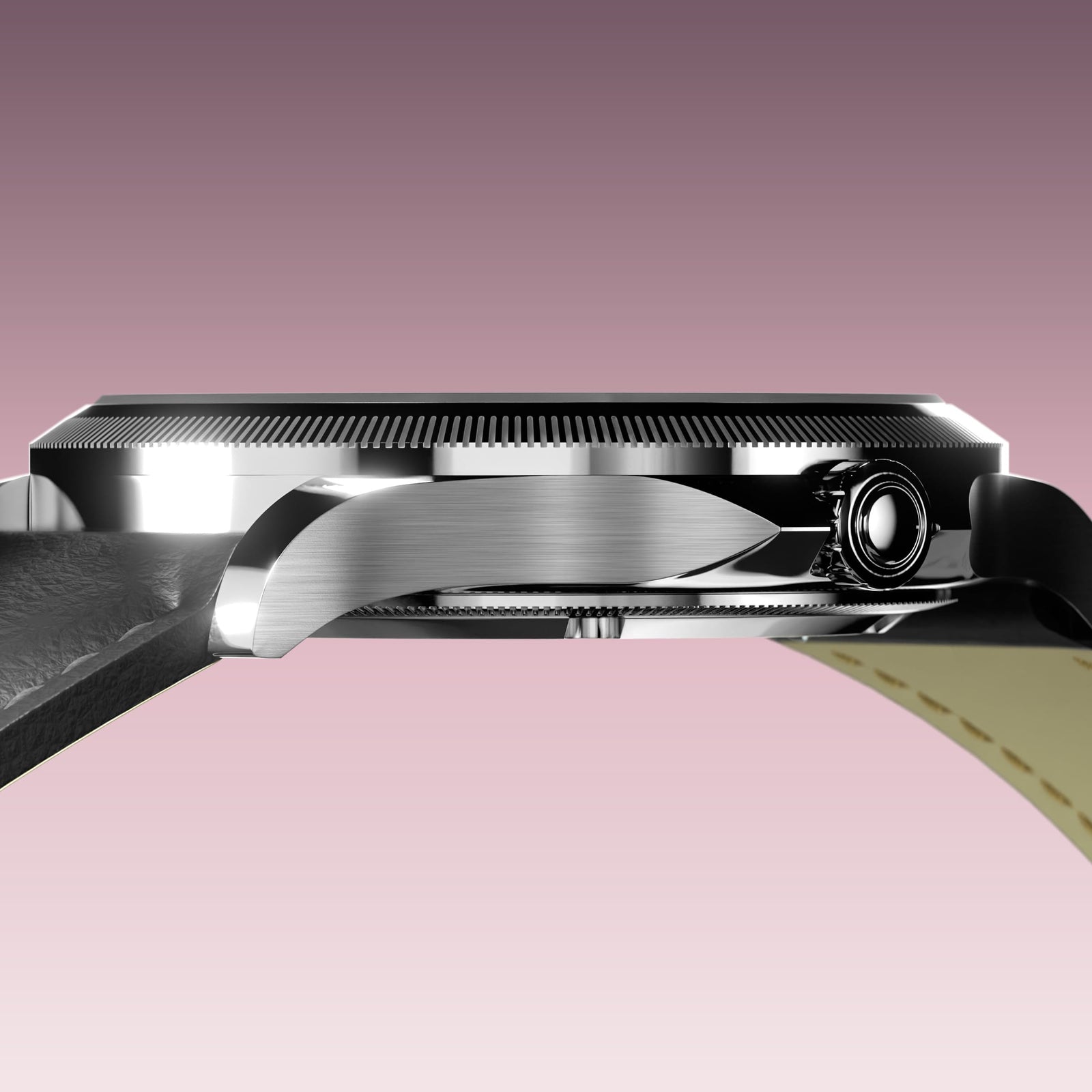 The Sunseeker | Pink Dial - Silver Case - 34mm