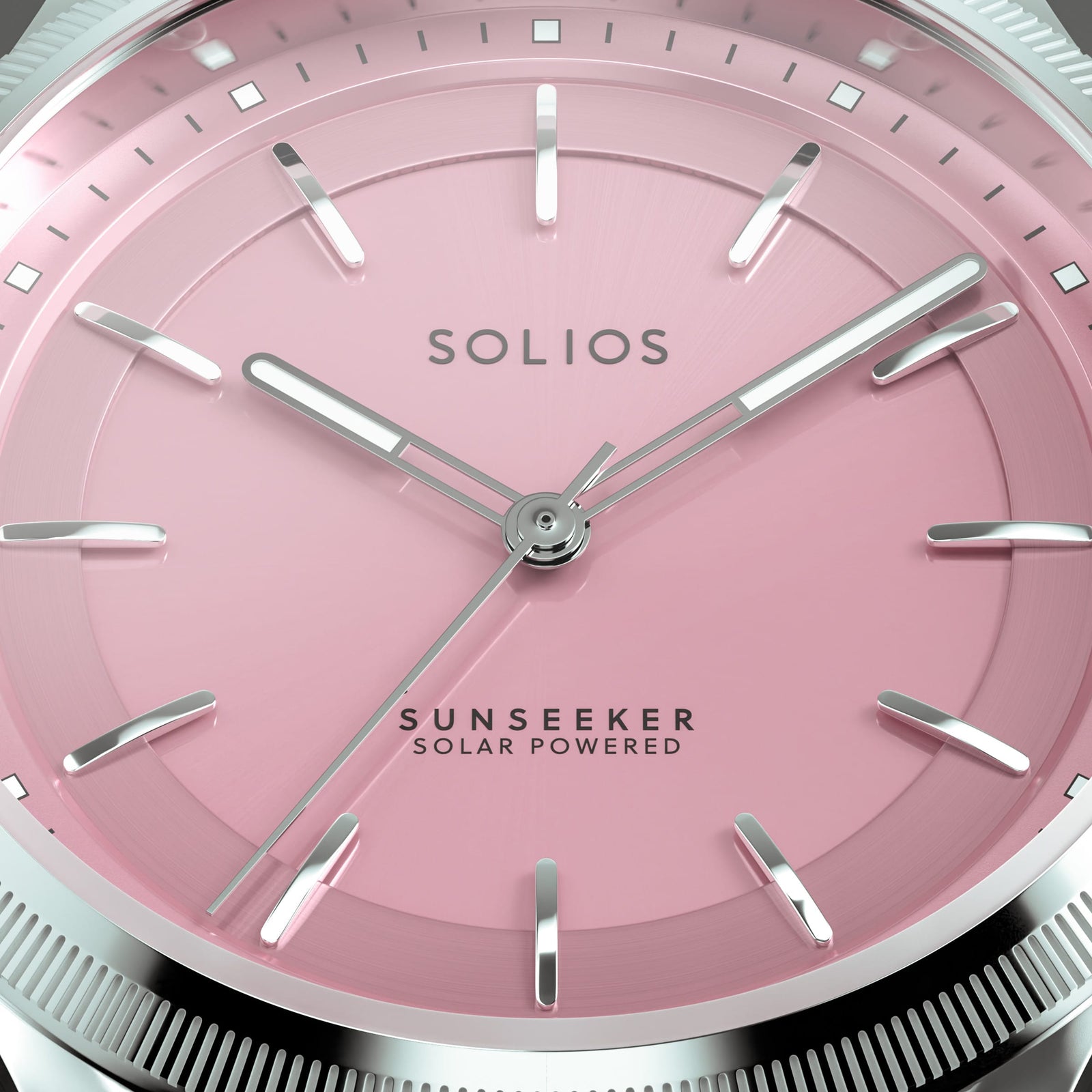 The Sunseeker | Pink Dial - Silver Case - 34mm