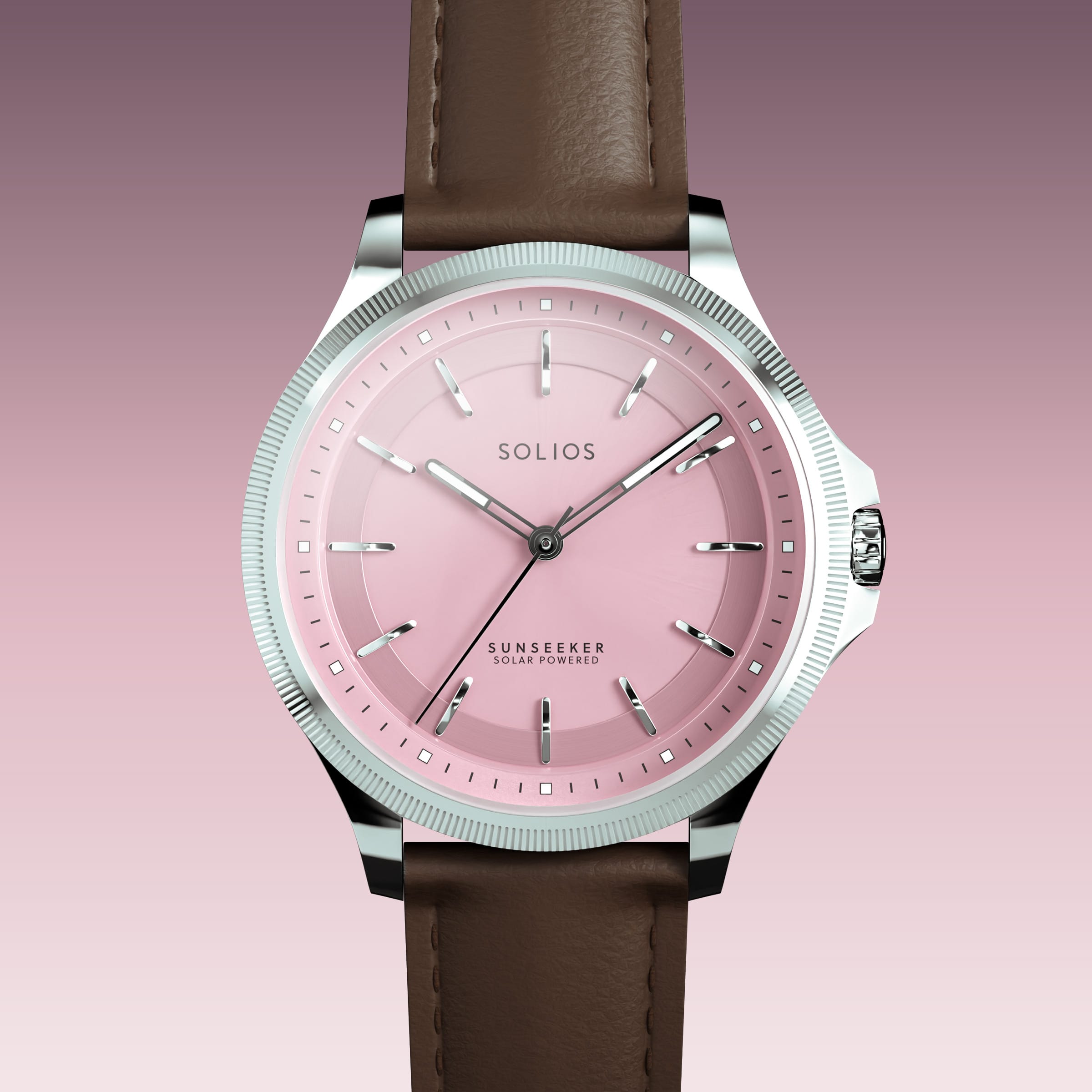 La Sunseeker | Cadran Rose - Boîtier Argent - 34mm