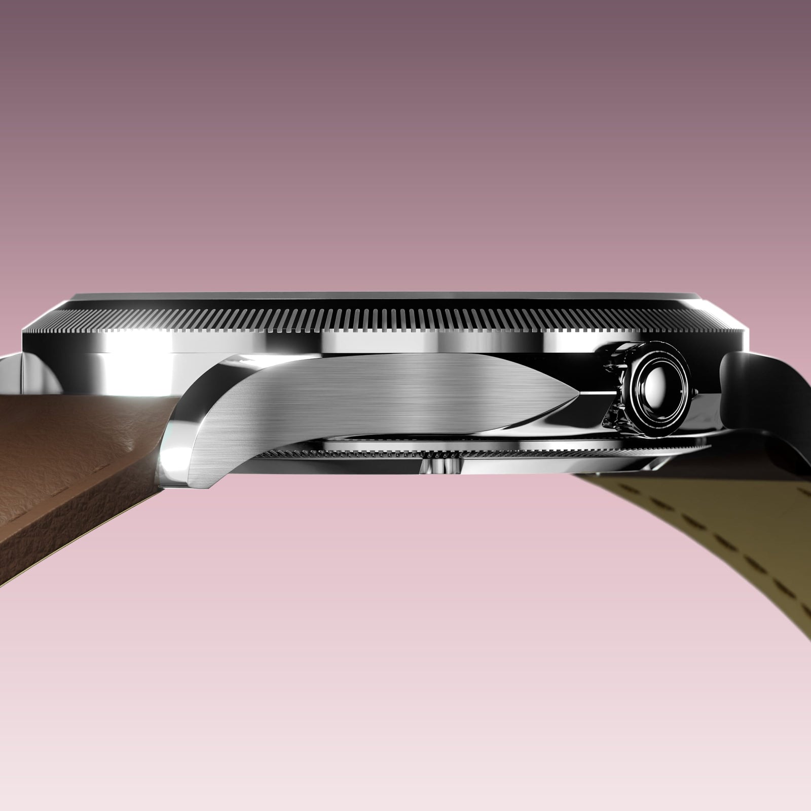 The Sunseeker | Pink Dial - Silver Case - 34mm