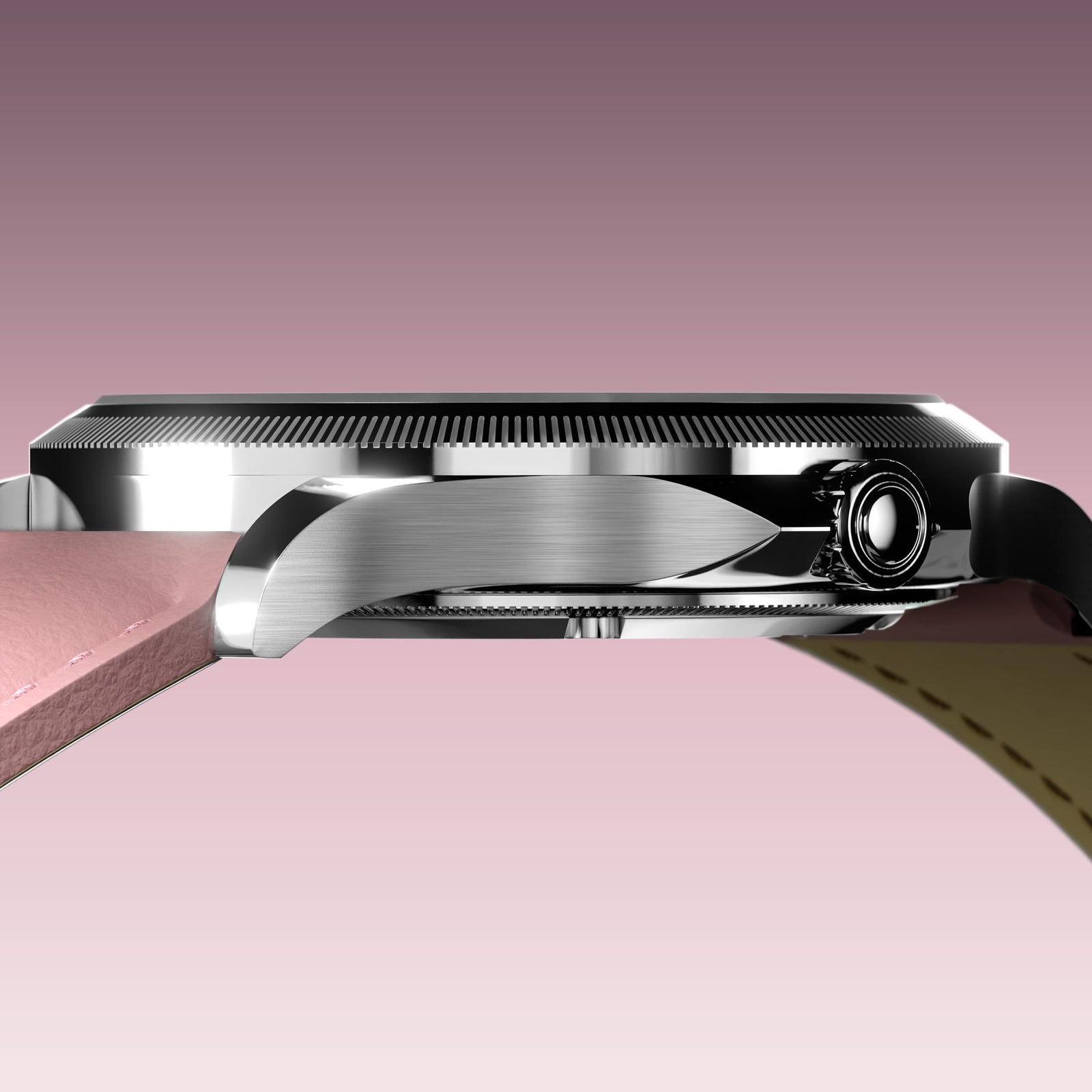The Sunseeker | Pink Dial - Silver Case - 34mm