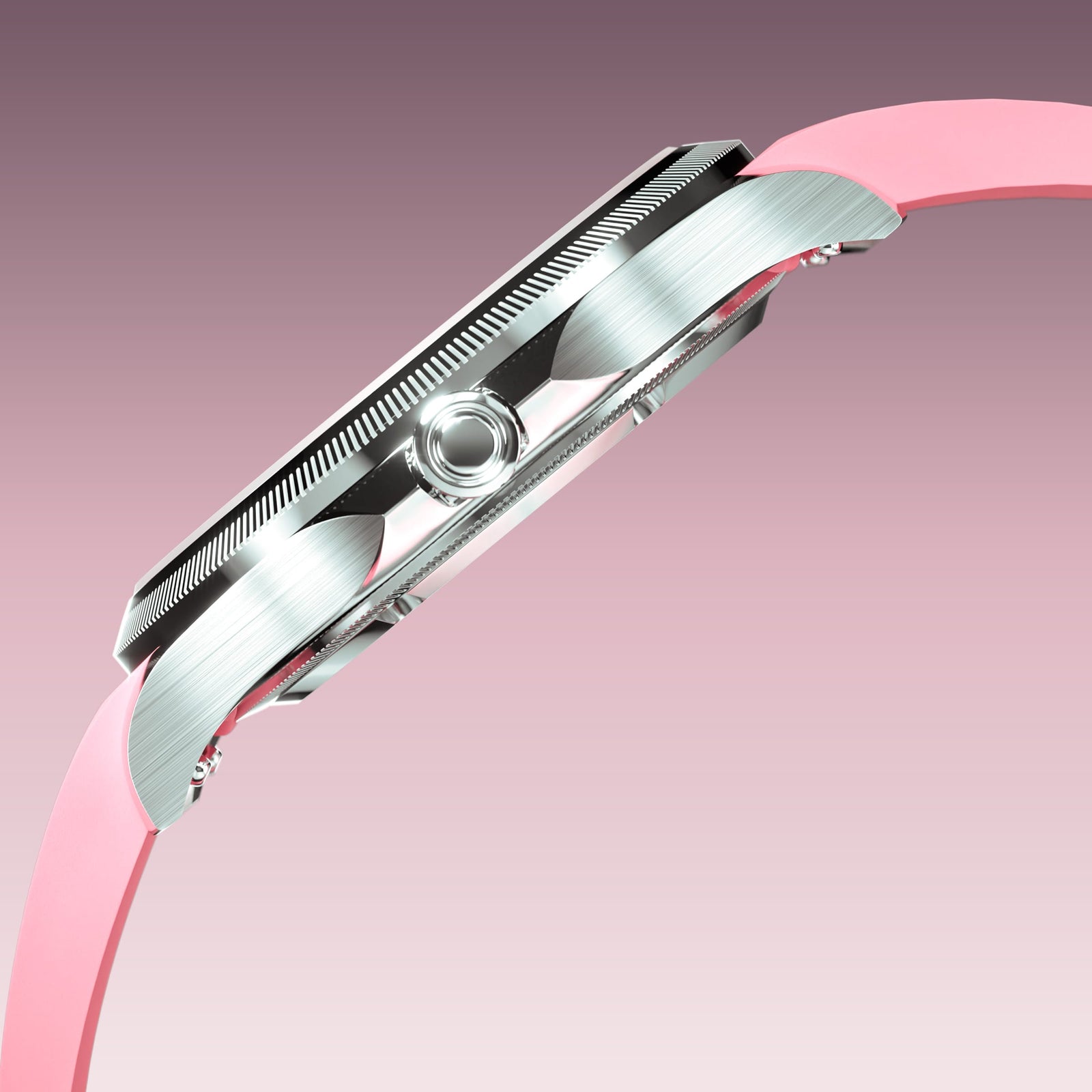 The Sunseeker | Pink Dial - Silver Case - 34mm