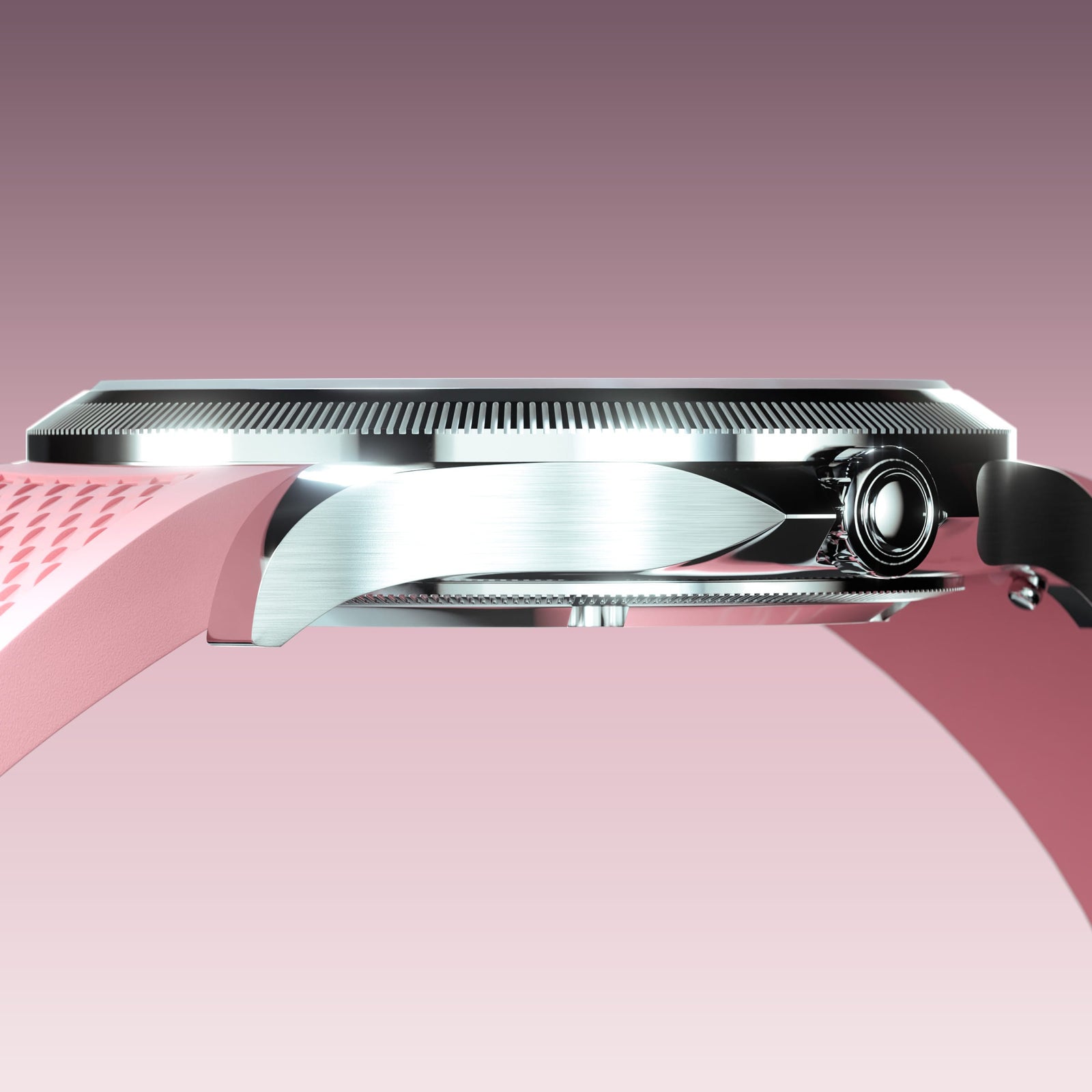The Sunseeker | Pink Dial - Silver Case - 34mm