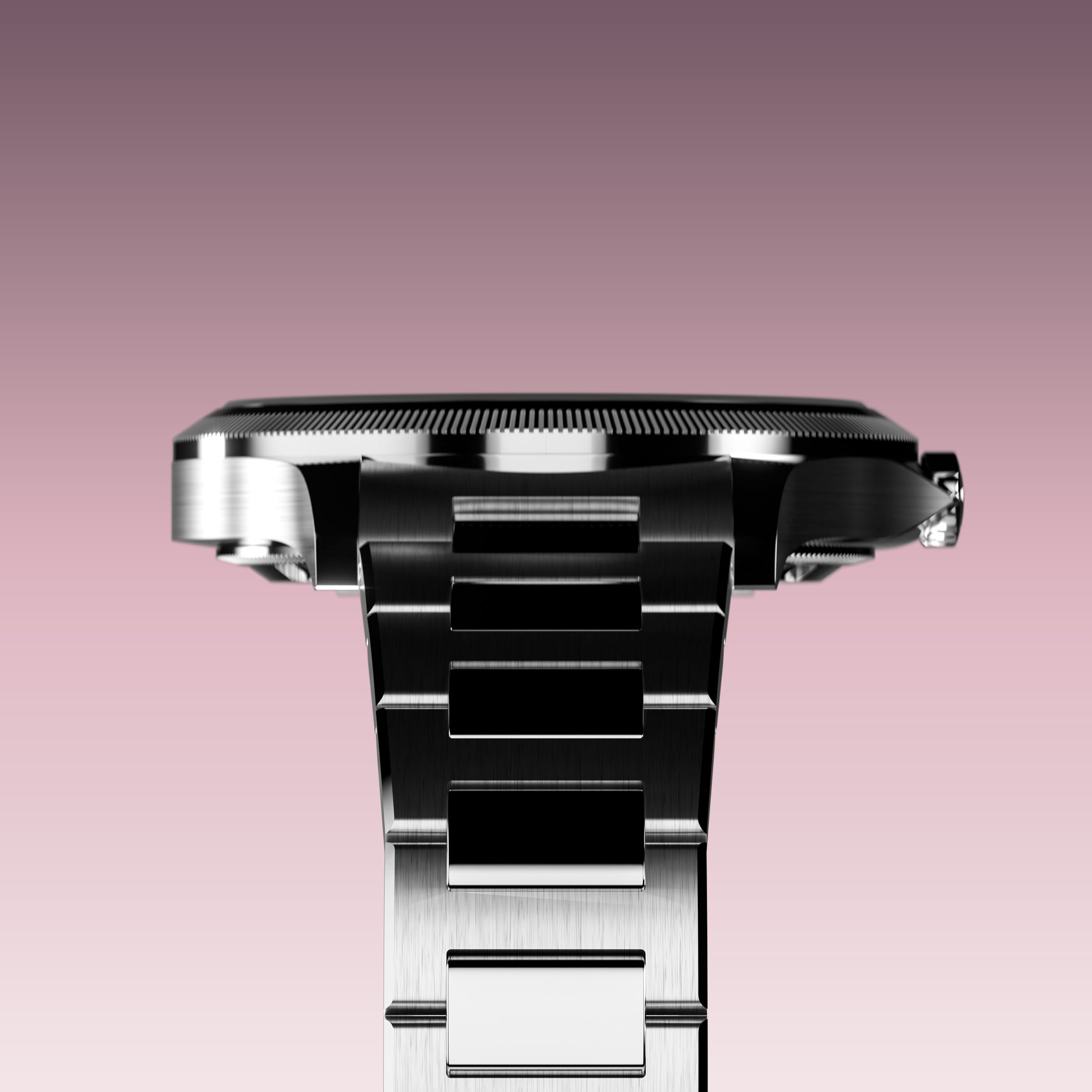The Sunseeker | Pink Dial - Silver Case - 34mm