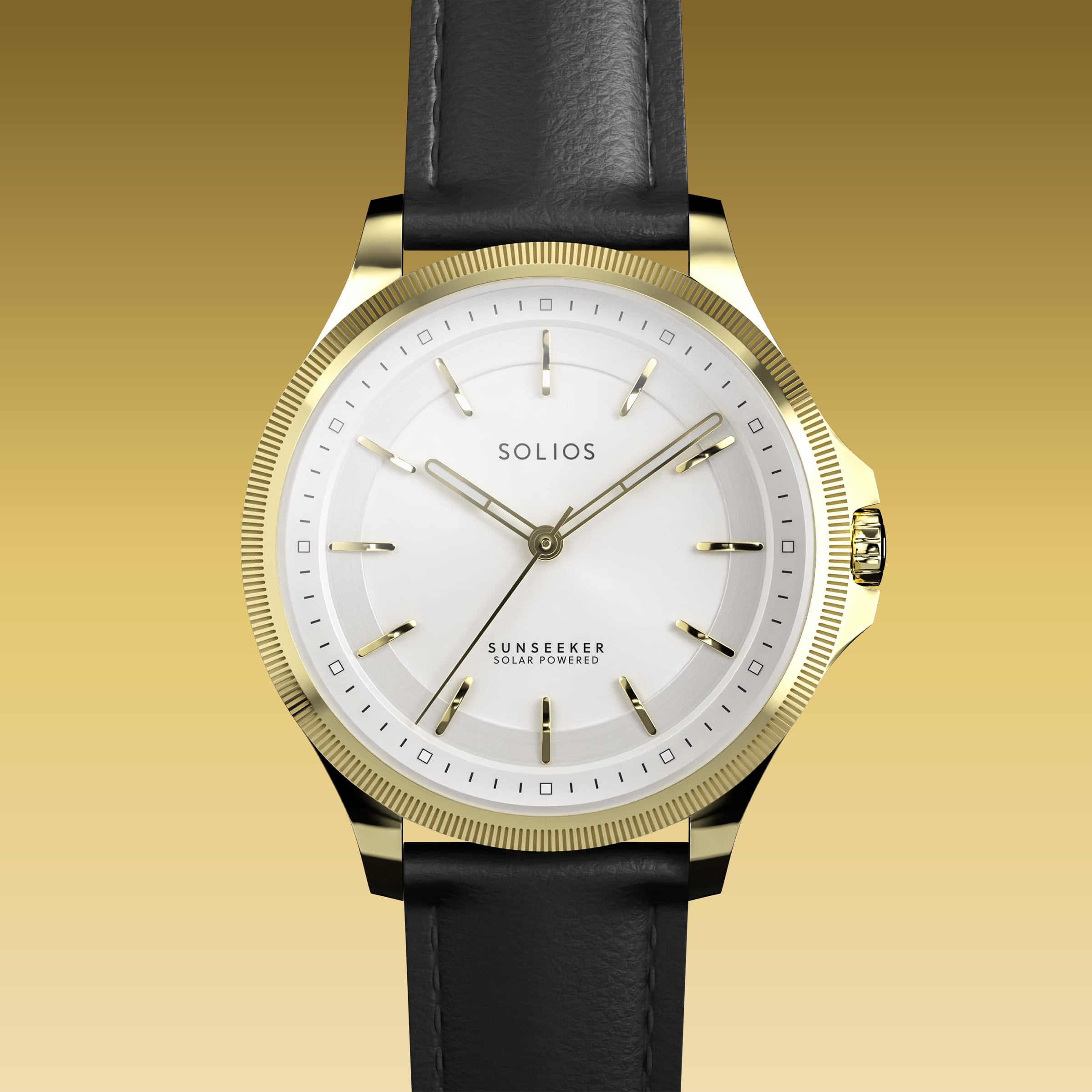 La Sunseeker | Cadran Blanc - Boîtier Or - 34mm