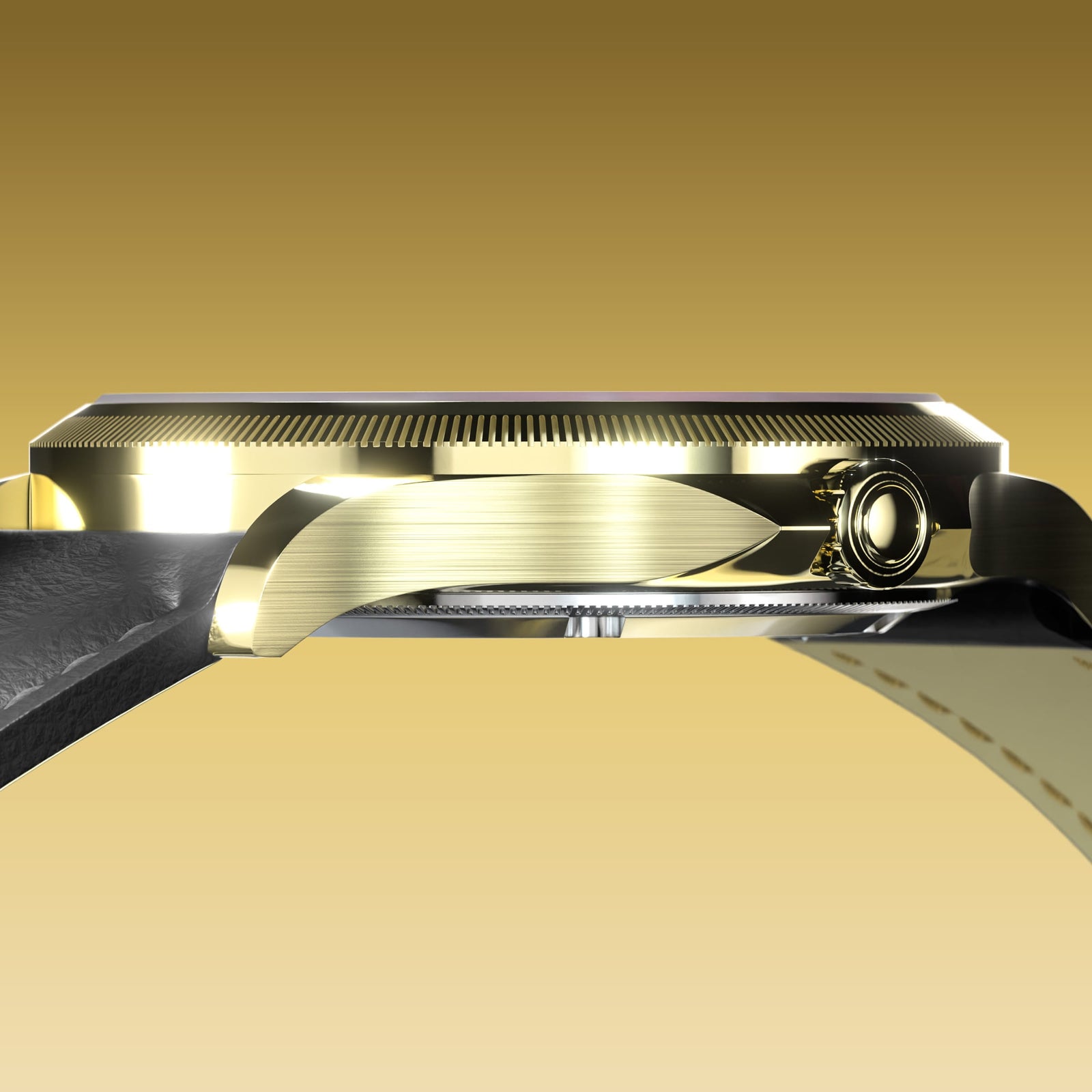The Sunseeker | White Dial - Gold Case - 34mm