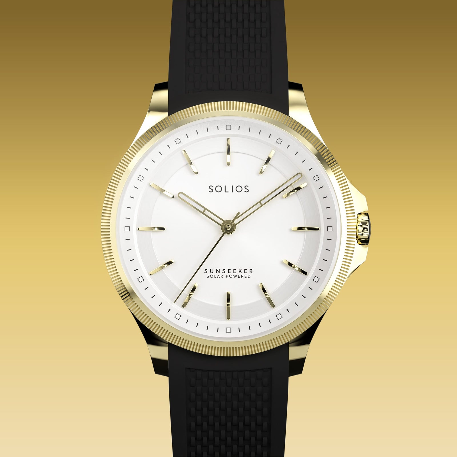 The Sunseeker | White Dial - Gold Case - 34mm