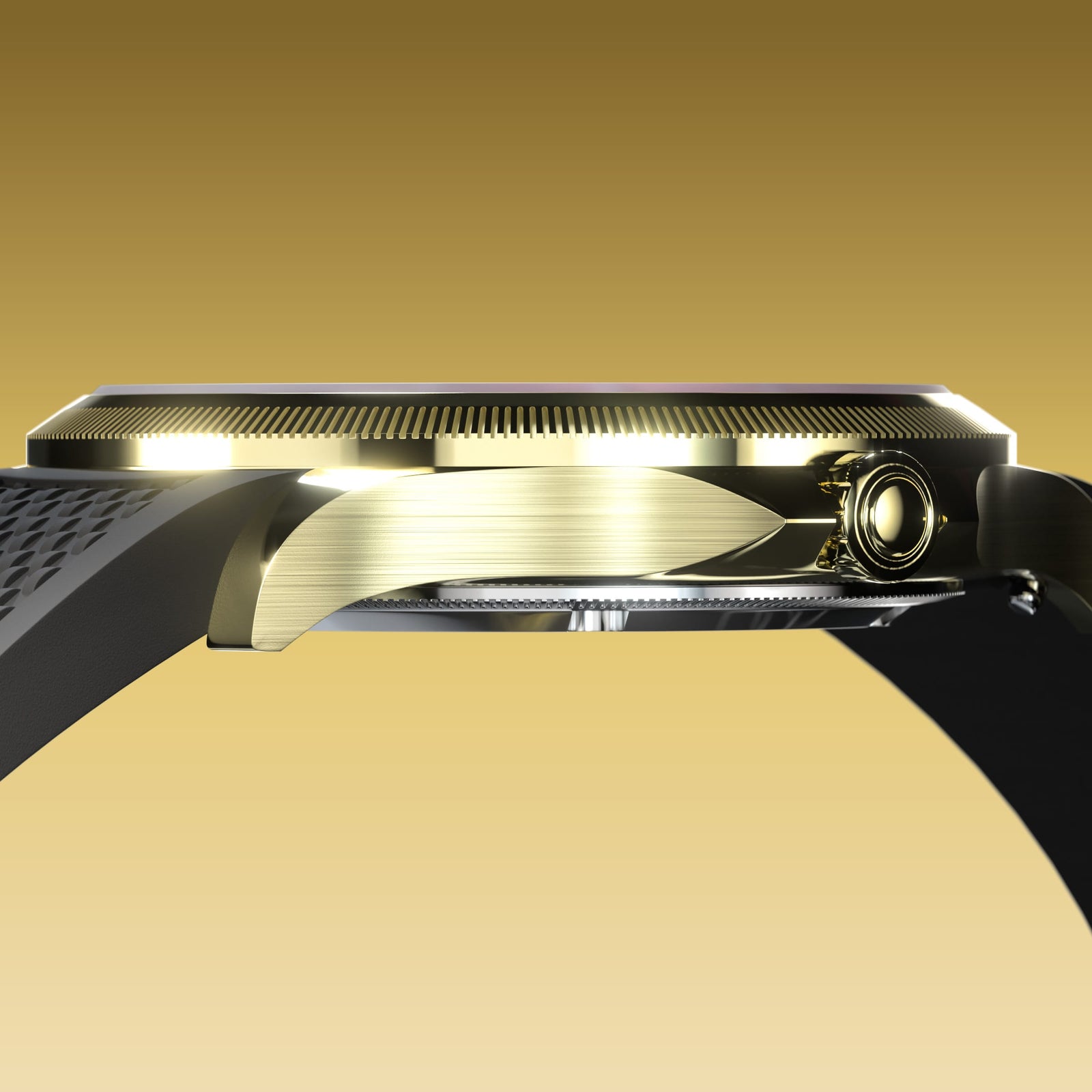 The Sunseeker | White Dial - Gold Case - 34mm