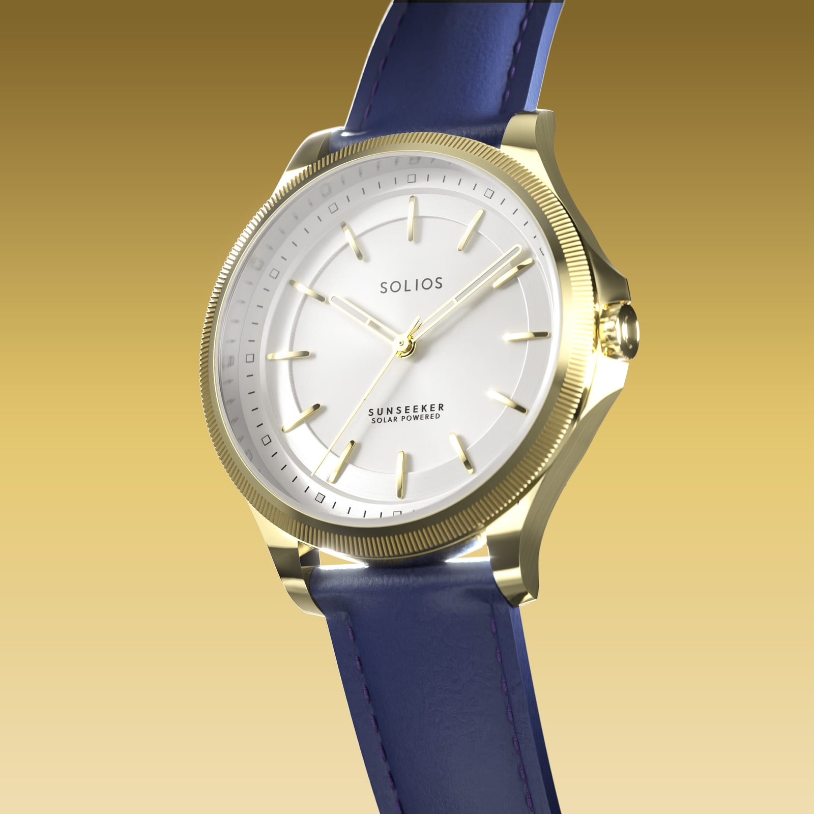 The Sunseeker | White Dial - Gold Case - 34mm