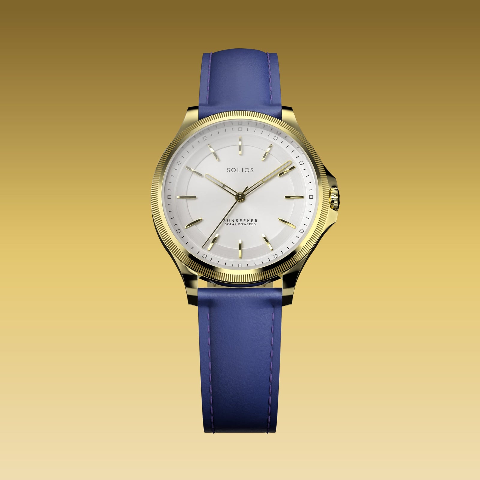 The Sunseeker | White Dial - Gold Case - 34mm