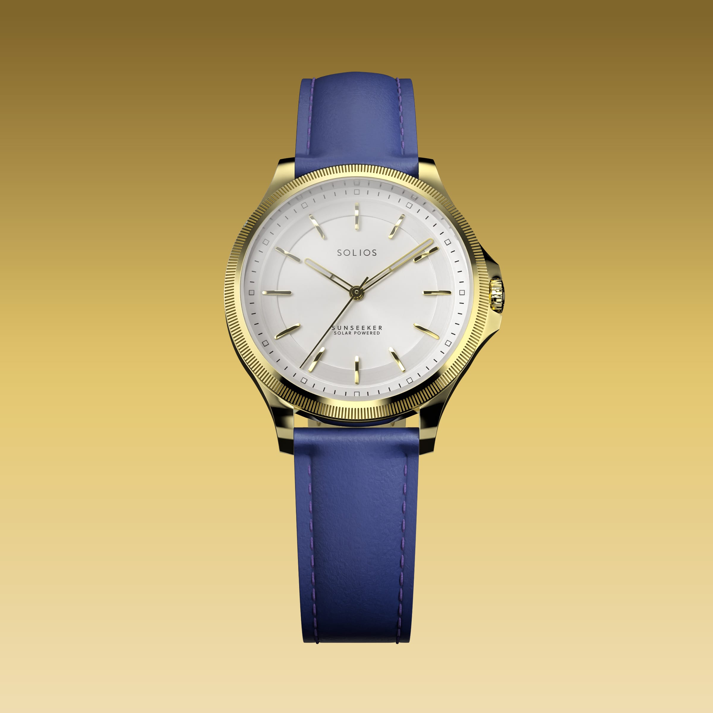 The Sunseeker | White Dial - Gold Case - 34mm