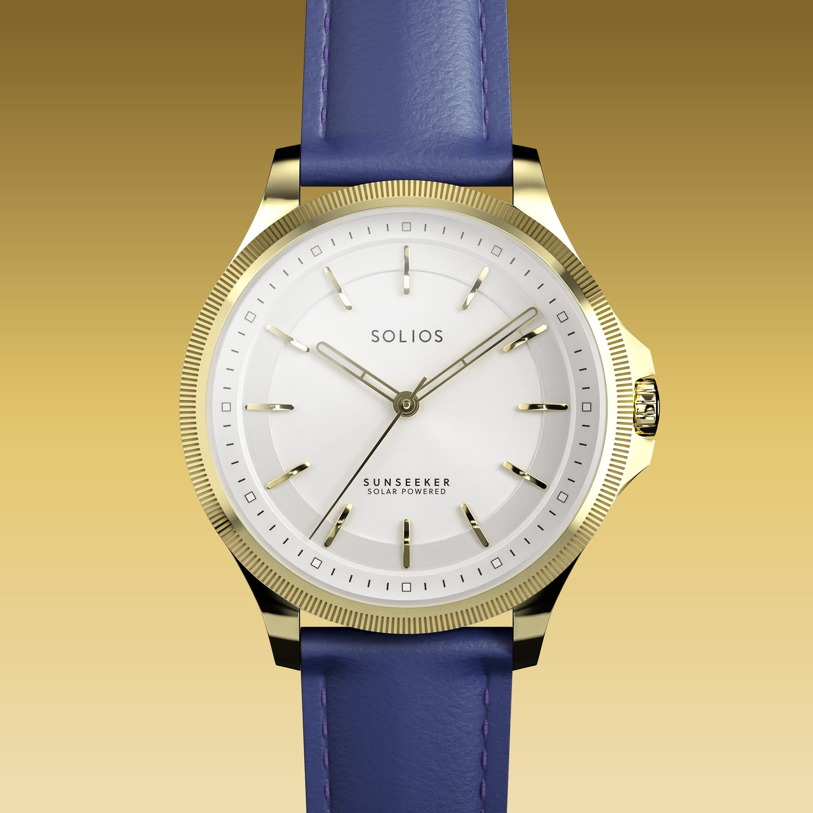 The Sunseeker | White Dial - Gold Case - 34mm
