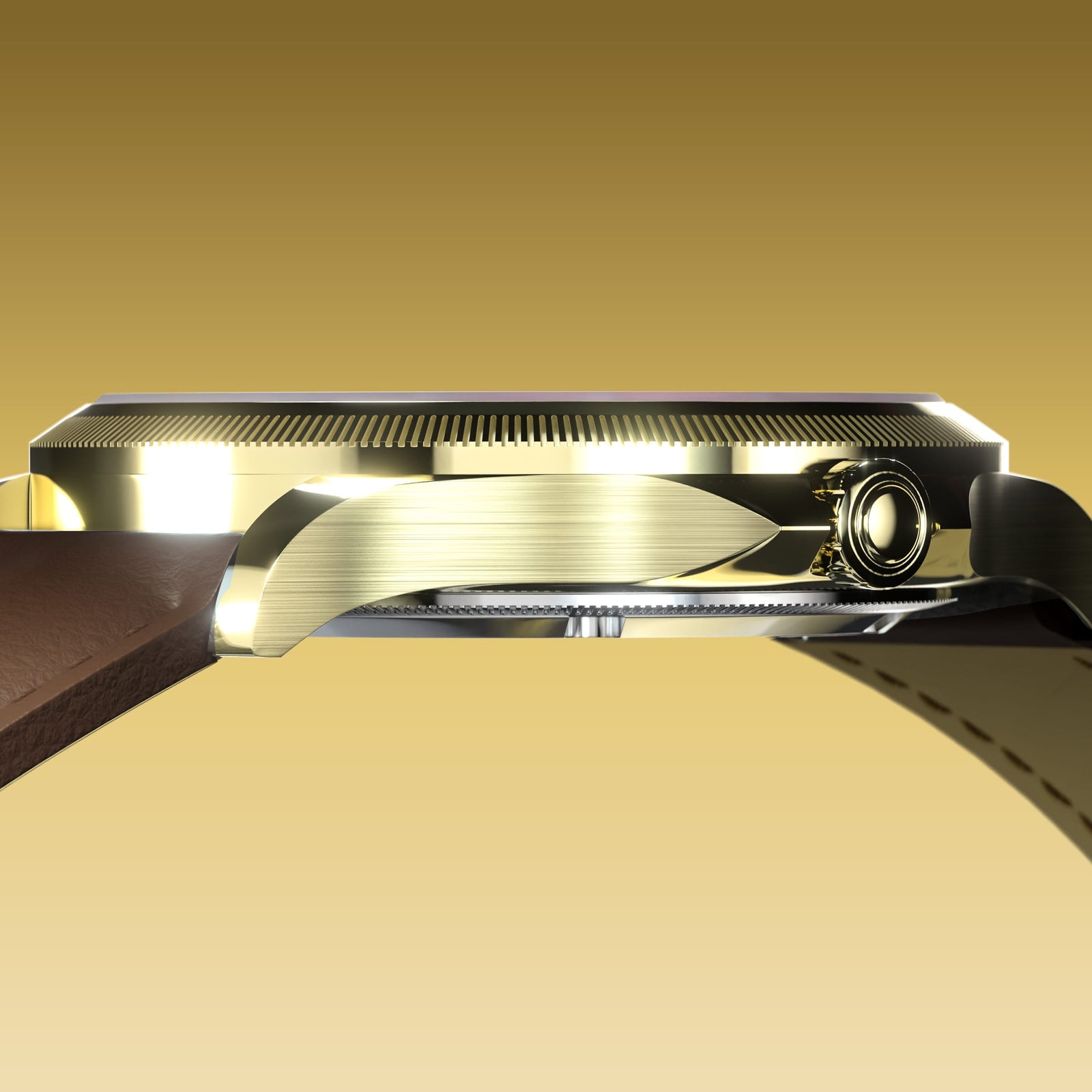 The Sunseeker | White Dial - Gold Case - 34mm