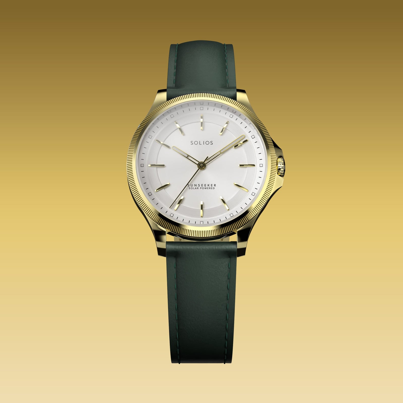 The Sunseeker | White Dial - Gold Case - 34mm