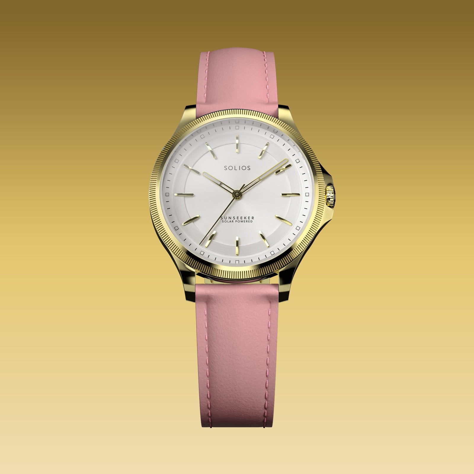 The Sunseeker | White Dial - Gold Case - 34mm