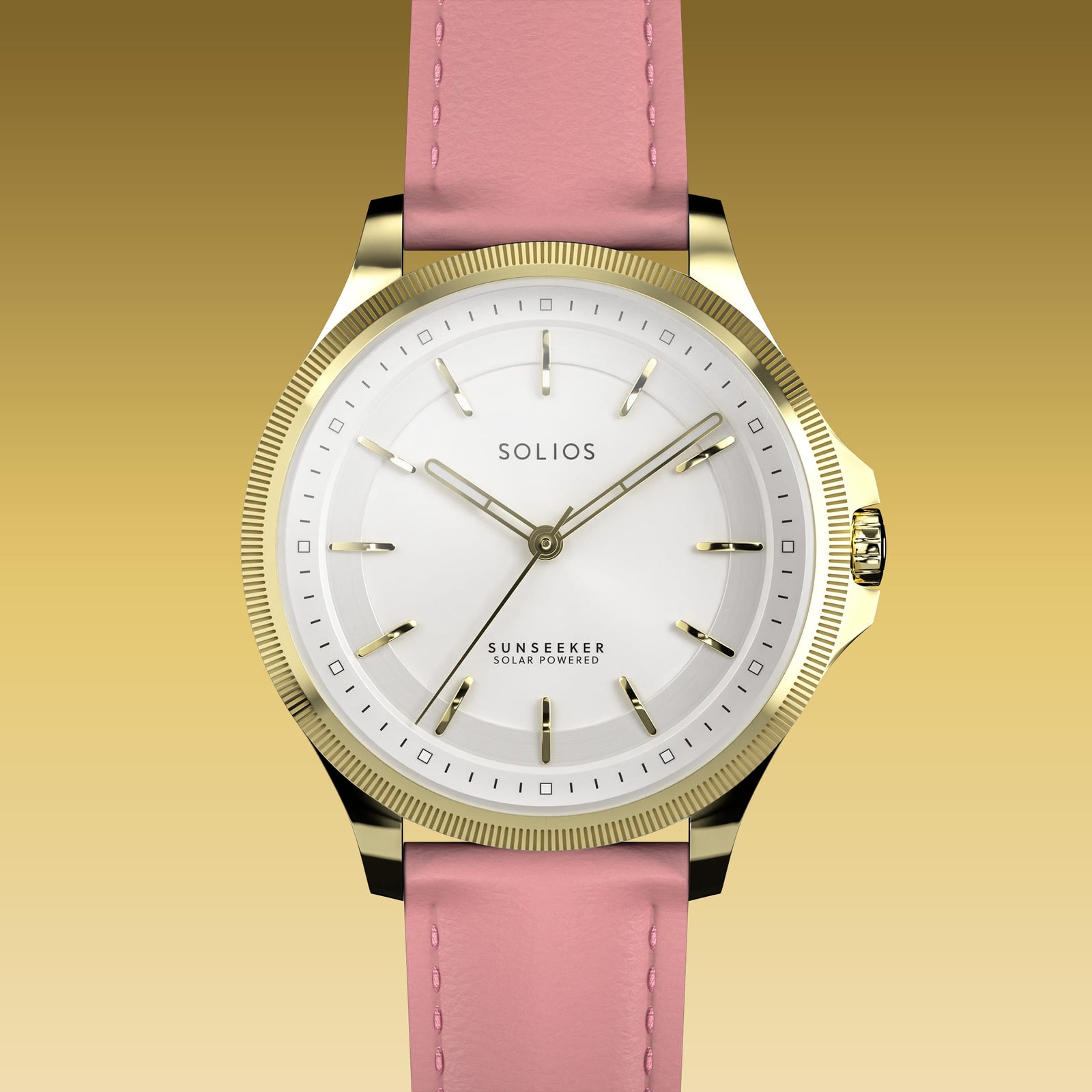 The Sunseeker | White Dial - Gold Case - 34mm