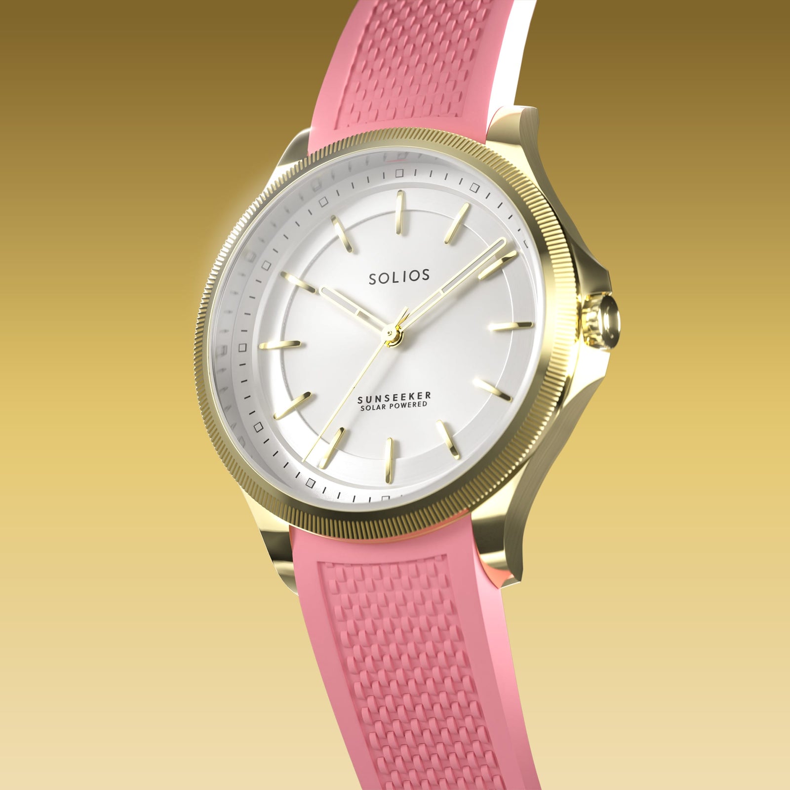 The Sunseeker | White Dial - Gold Case - 34mm