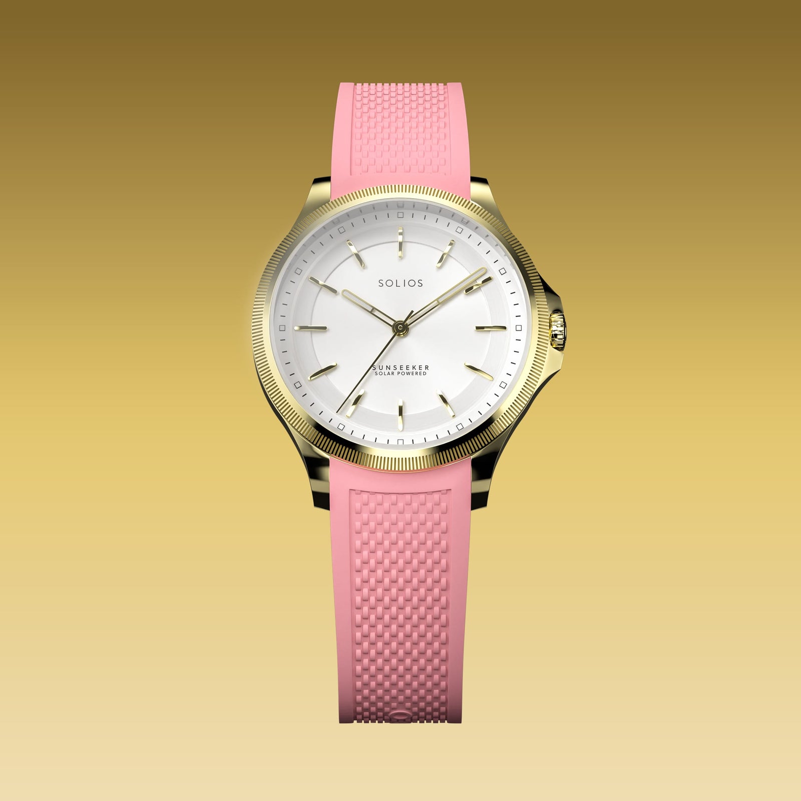 The Sunseeker | White Dial - Gold Case - 34mm