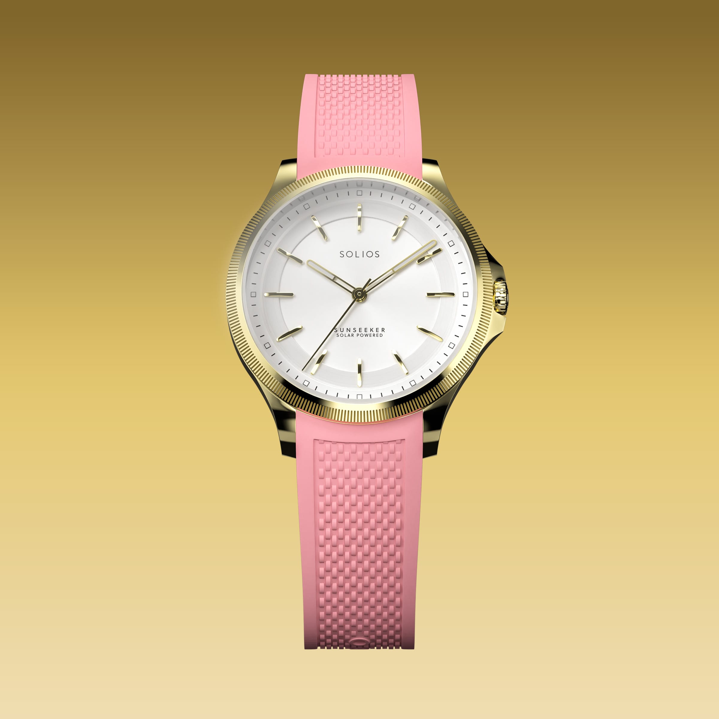 The Sunseeker | White Dial - Gold Case - 34mm