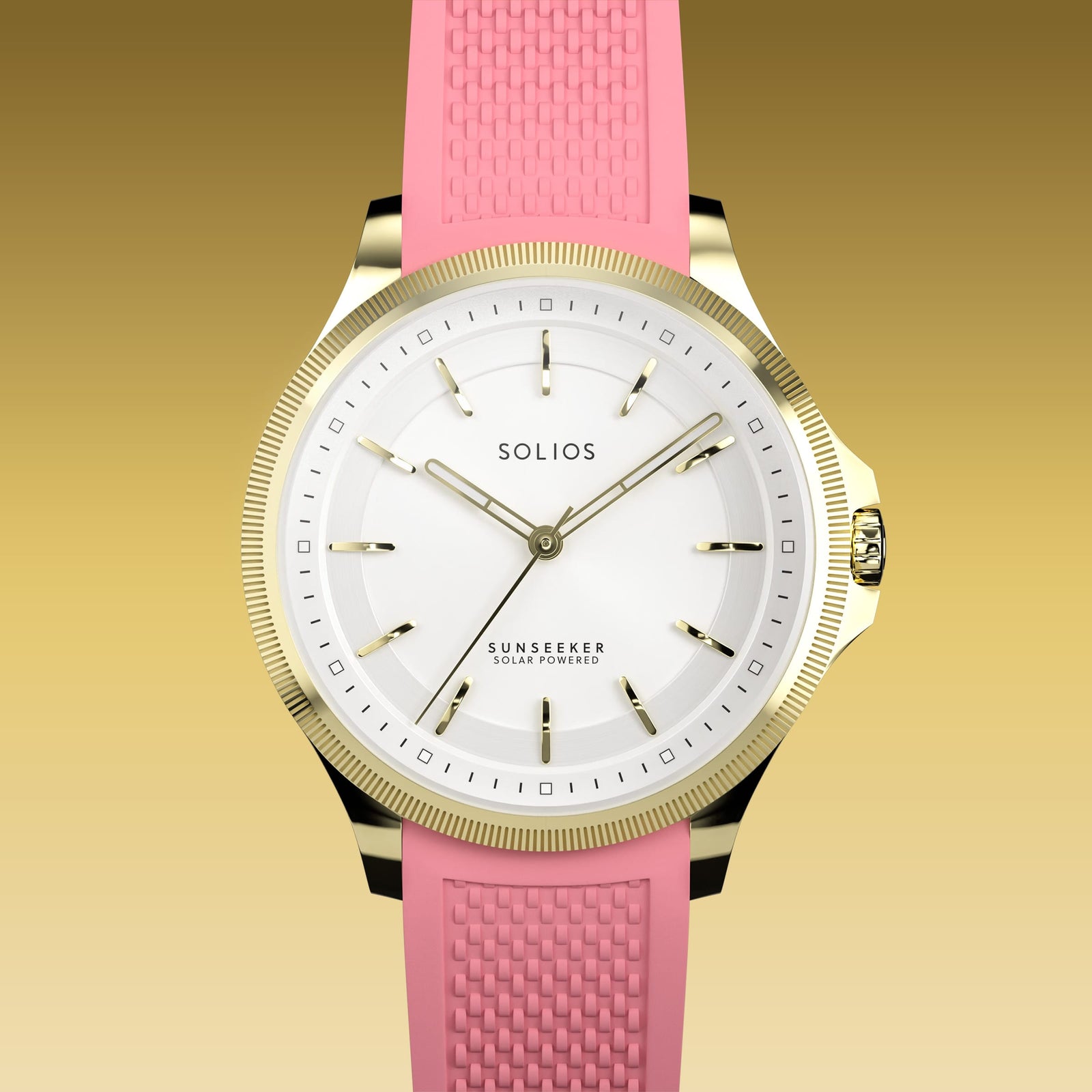 The Sunseeker | White Dial - Gold Case - 34mm