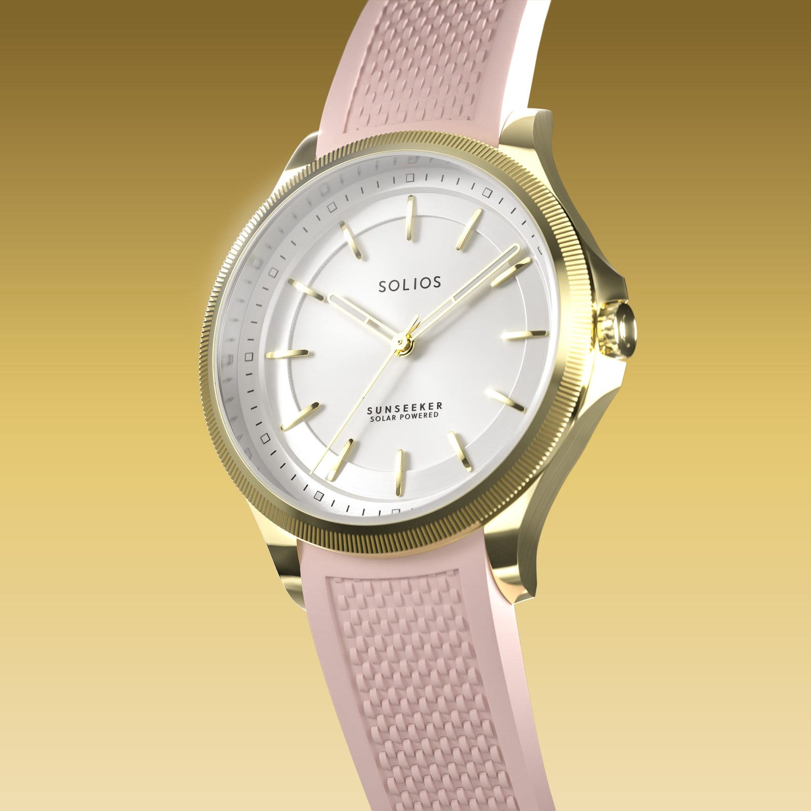 The Sunseeker | White Dial - Gold Case - 34mm