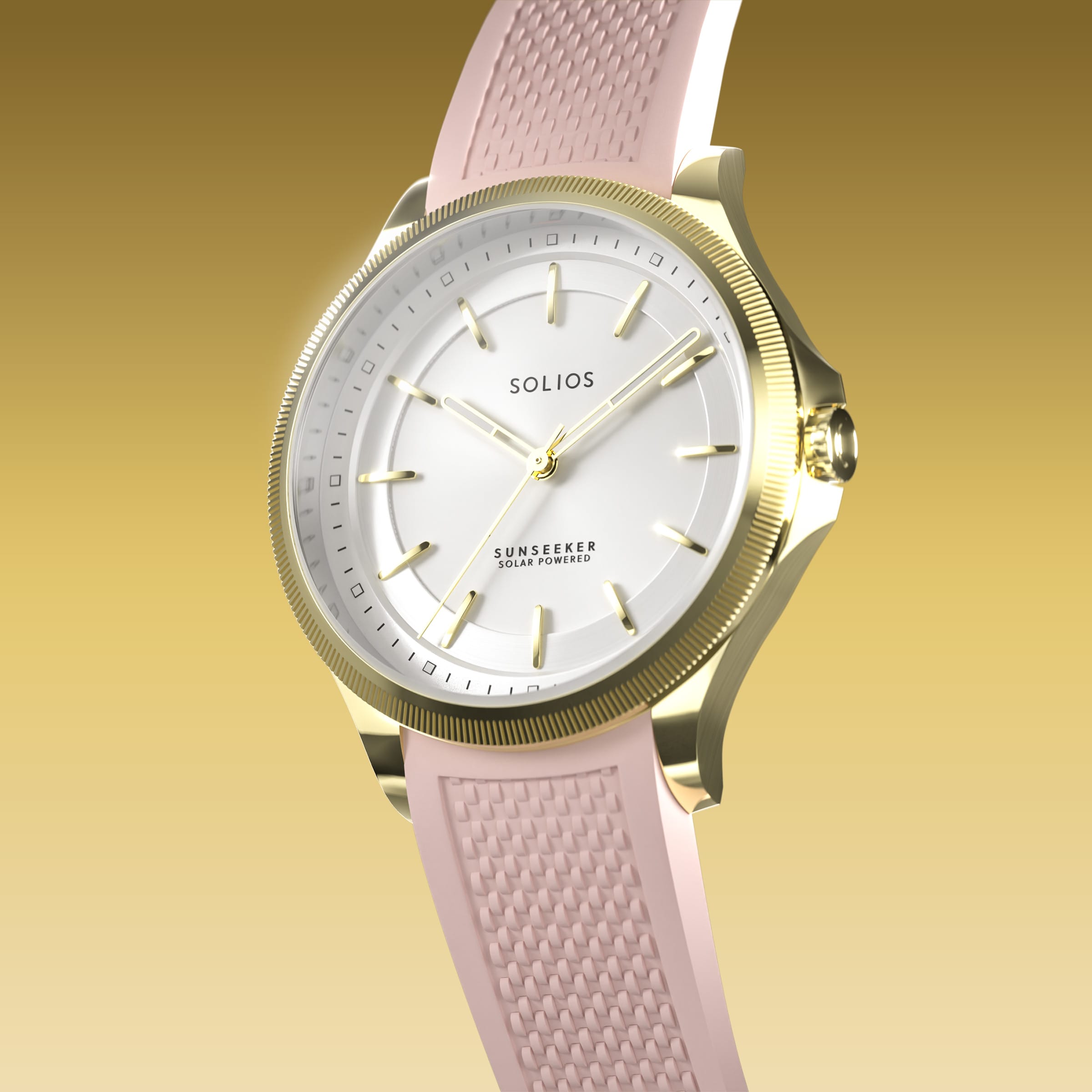 La Sunseeker | Cadran Blanc - Boîtier Or - 34mm