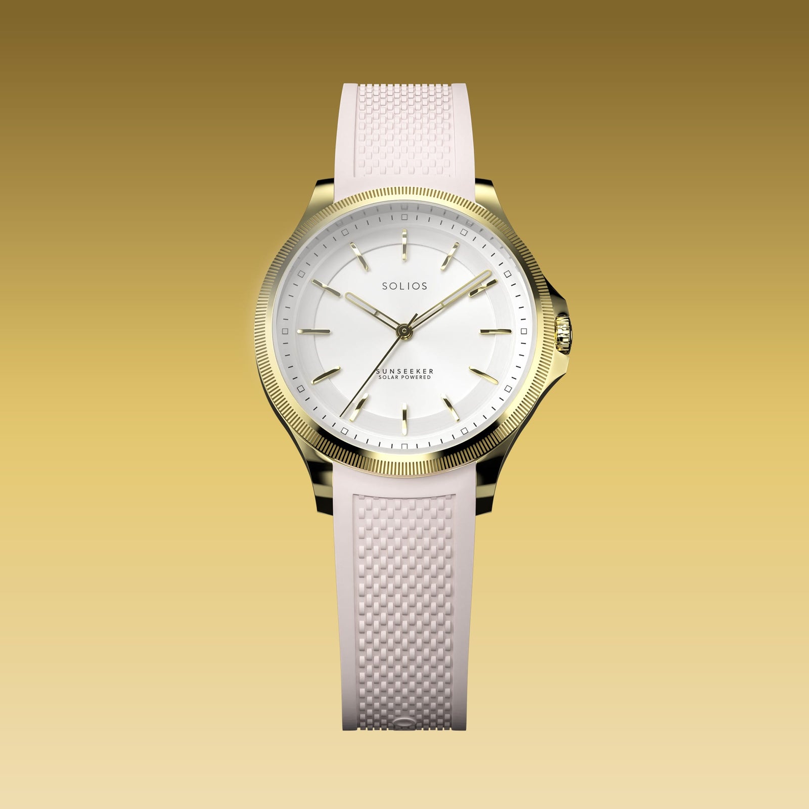 The Sunseeker | White Dial - Gold Case - 34mm