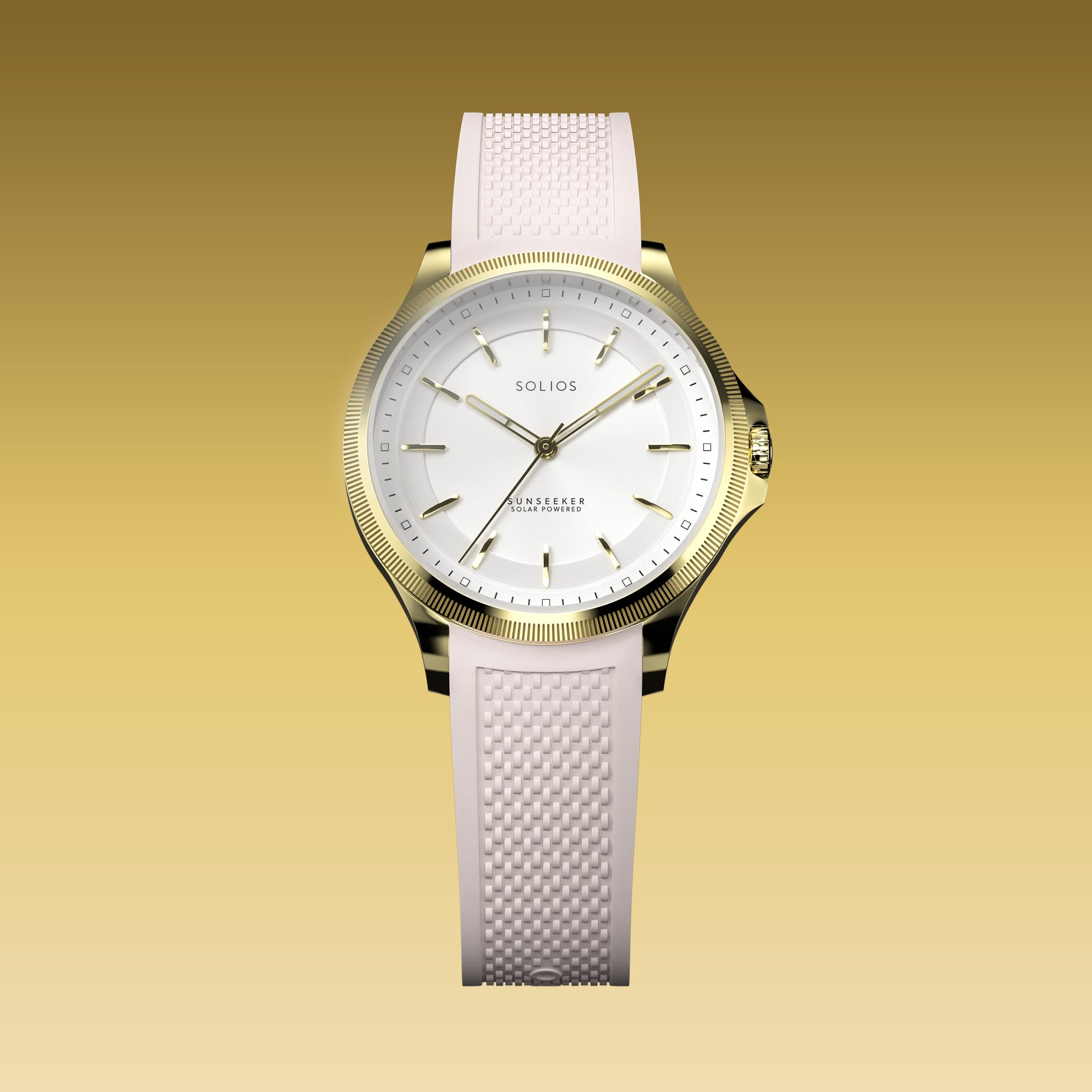 The Sunseeker | White Dial - Gold Case - 34mm