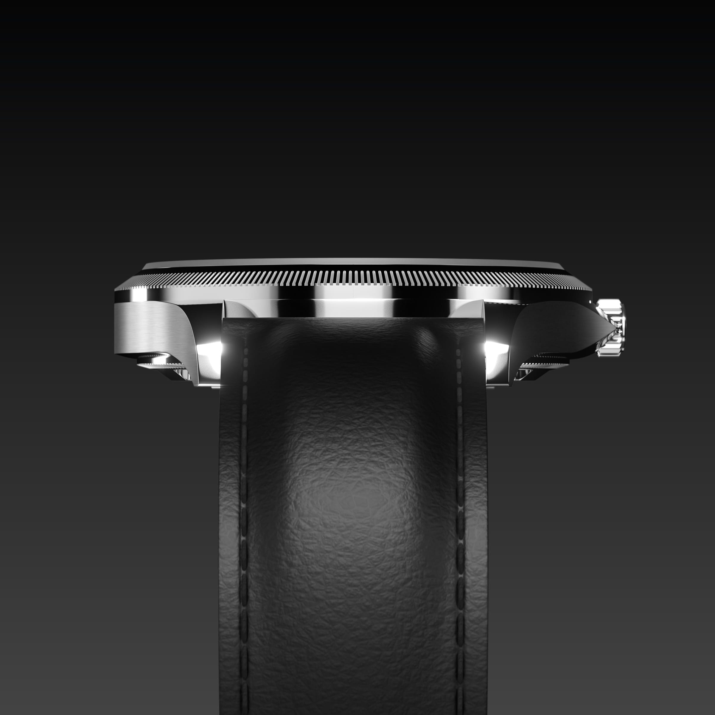 The Sunseeker | Black Dial - Silver Case - 40mm