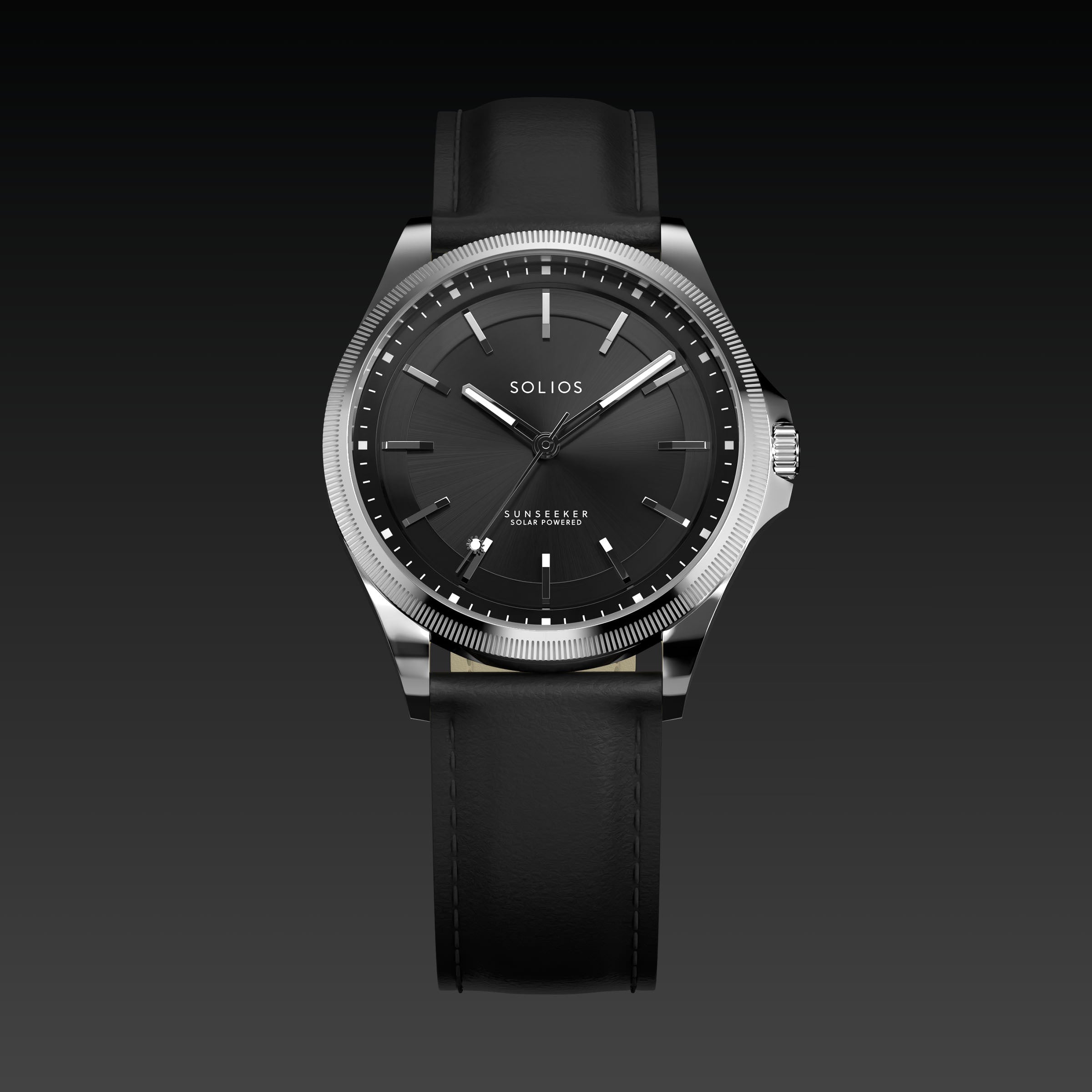 La Sunseeker | Cadran Noir - Boîtier Argent - 40mm