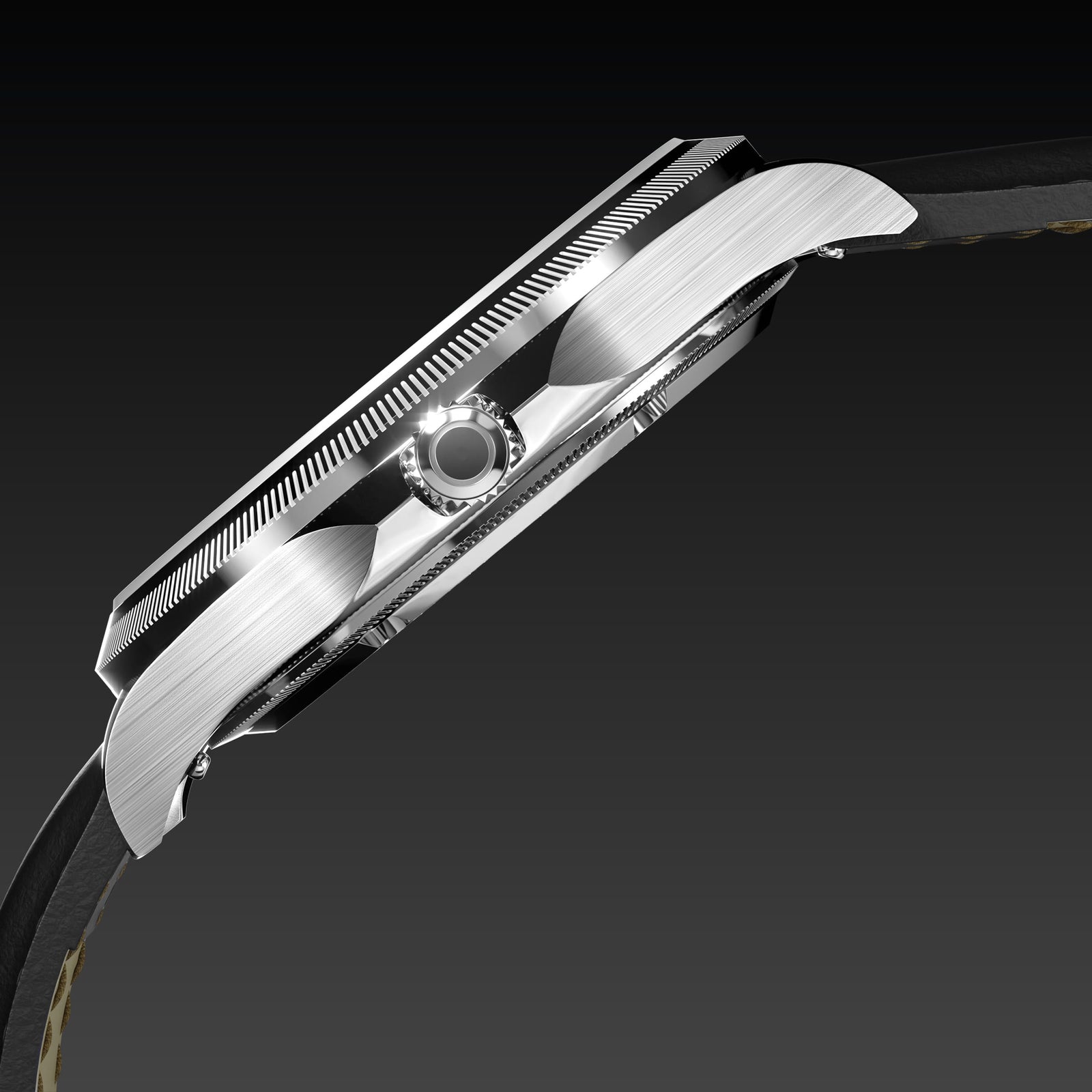 The Sunseeker | Black Dial - Silver Case - 40mm