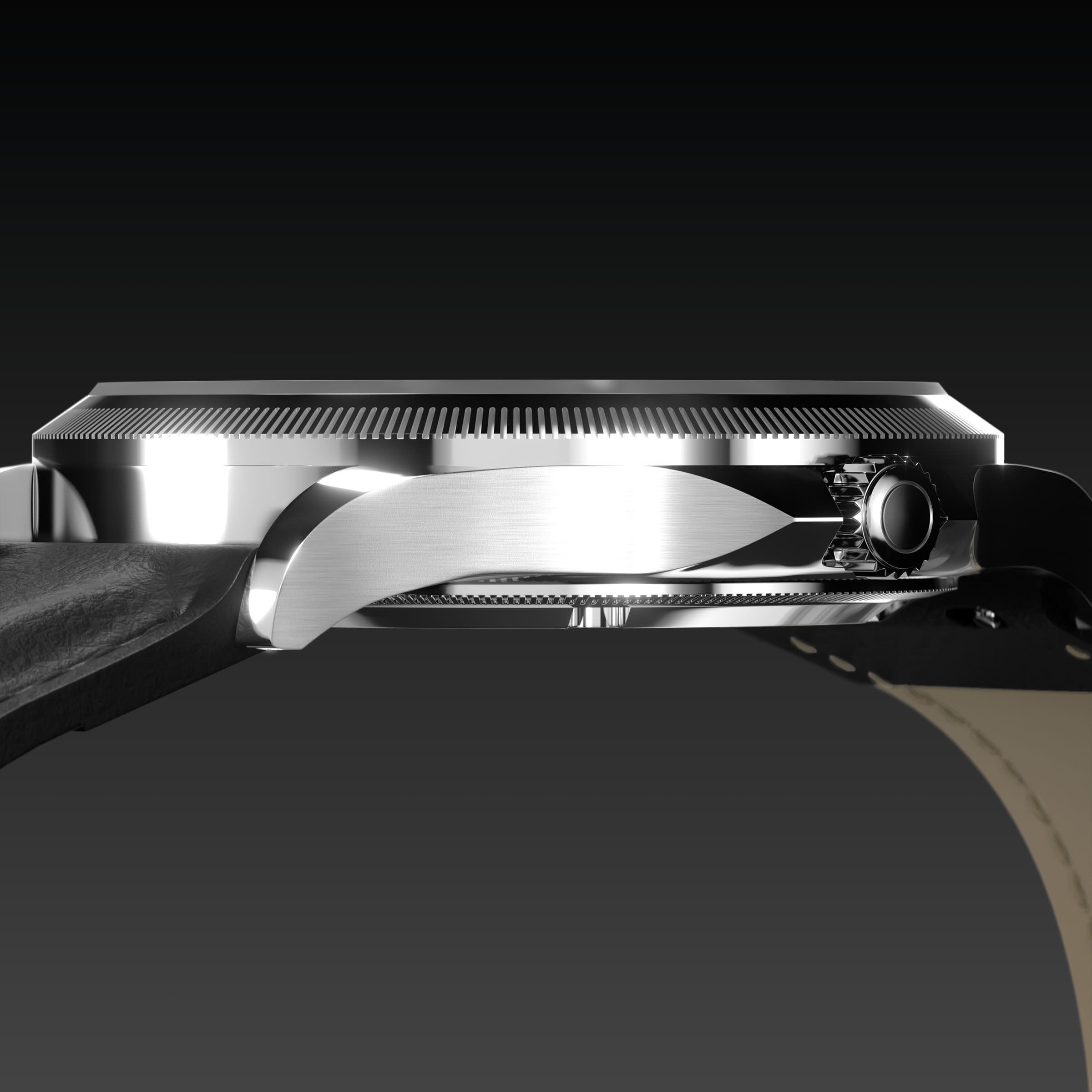 La Sunseeker | Cadran Noir - Boîtier Argent - 40mm
