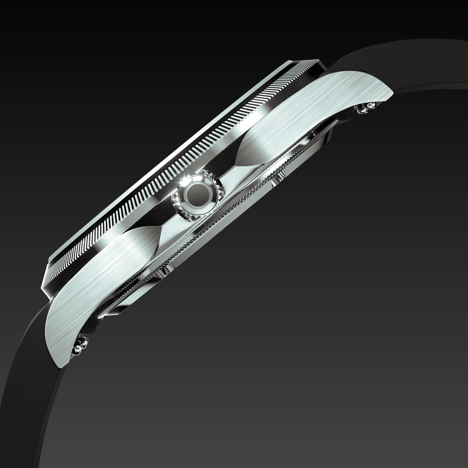 The Sunseeker | Black Dial - Silver Case - 40mm