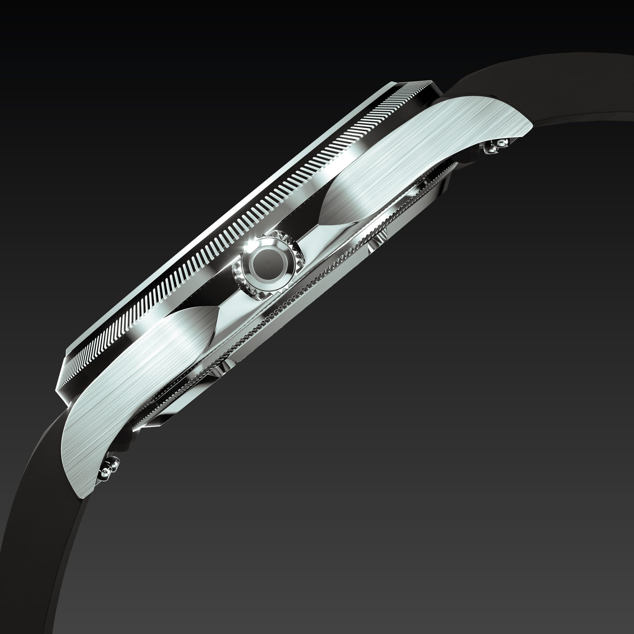 The Sunseeker | Black Dial - Silver Case - 40mm