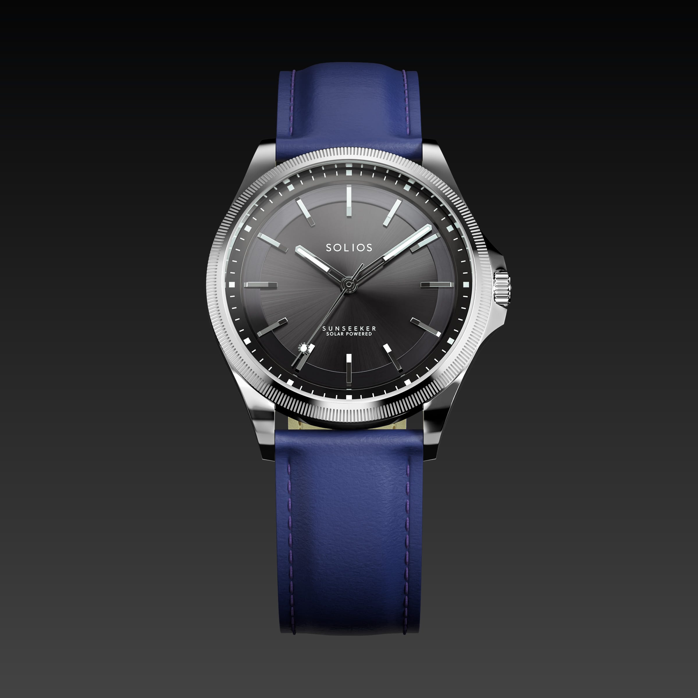 The Sunseeker | Black Dial - Silver Case - 40mm