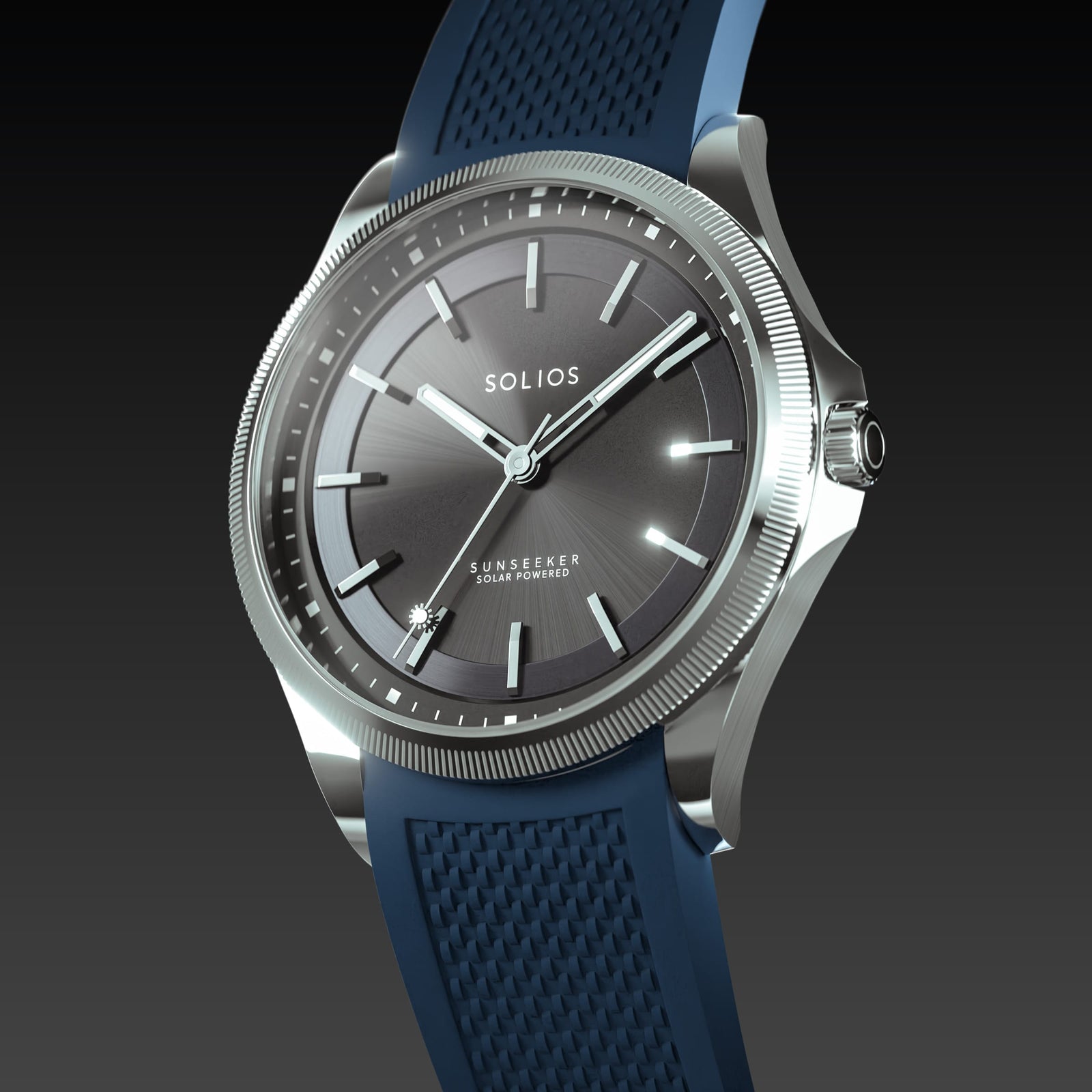 The Sunseeker | Black Dial - Silver Case - 40mm