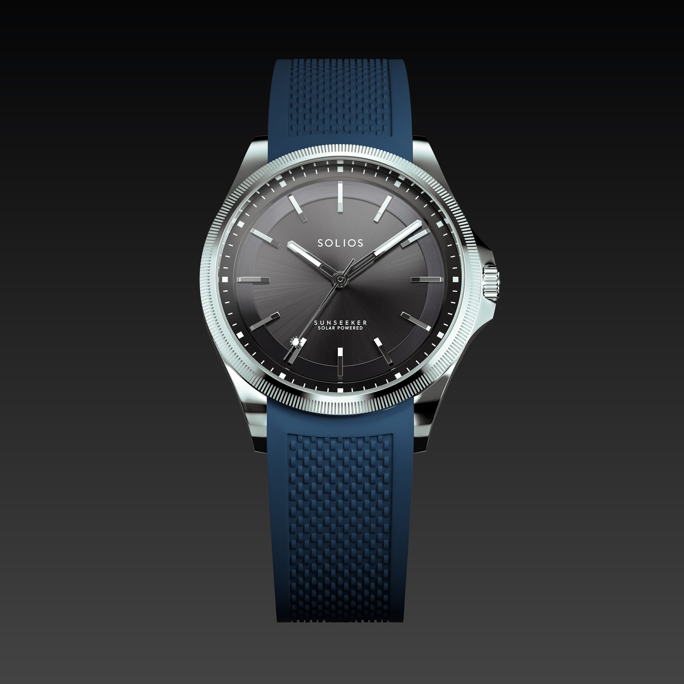 The Sunseeker | Black Dial - Silver Case - 40mm