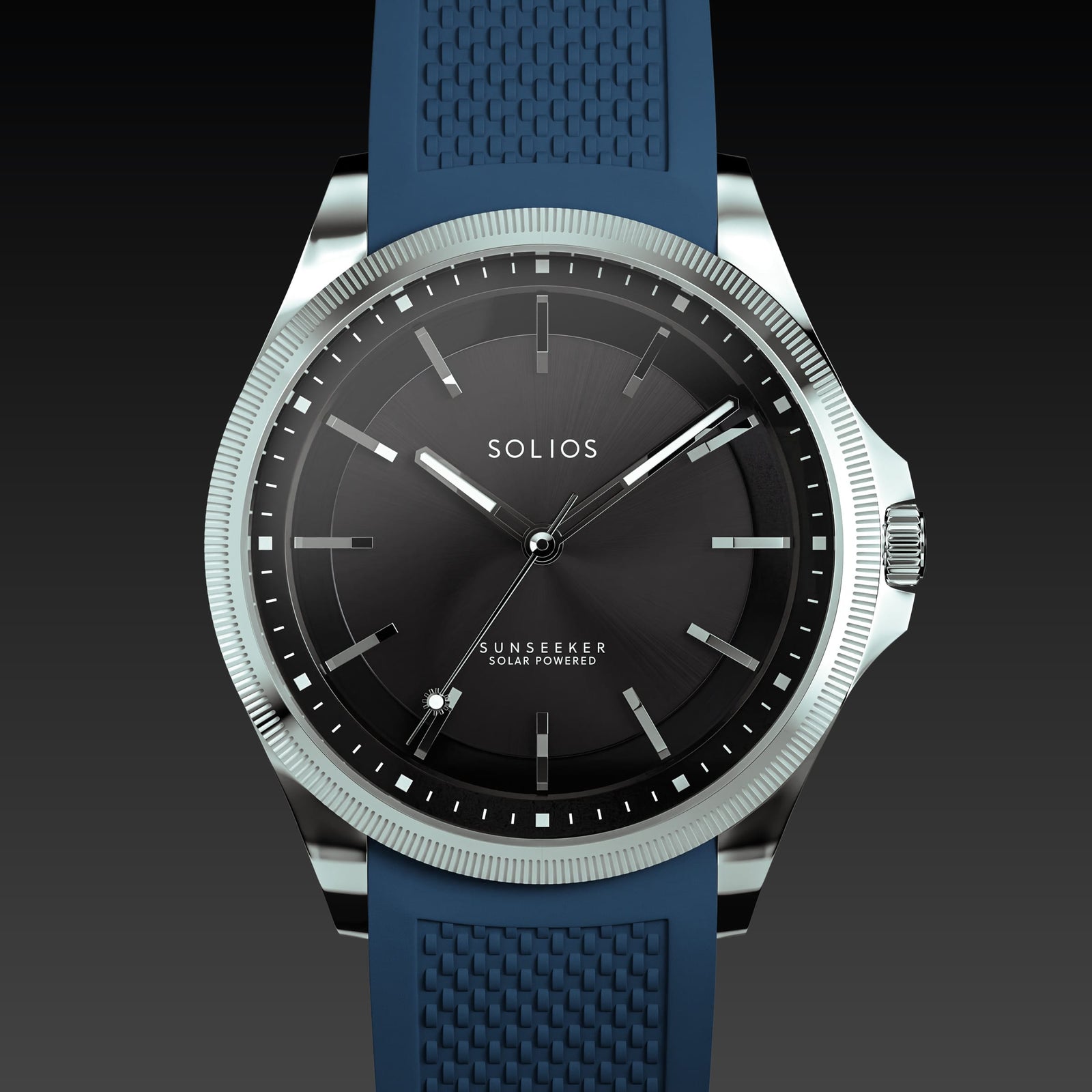 The Sunseeker | Black Dial - Silver Case - 40mm