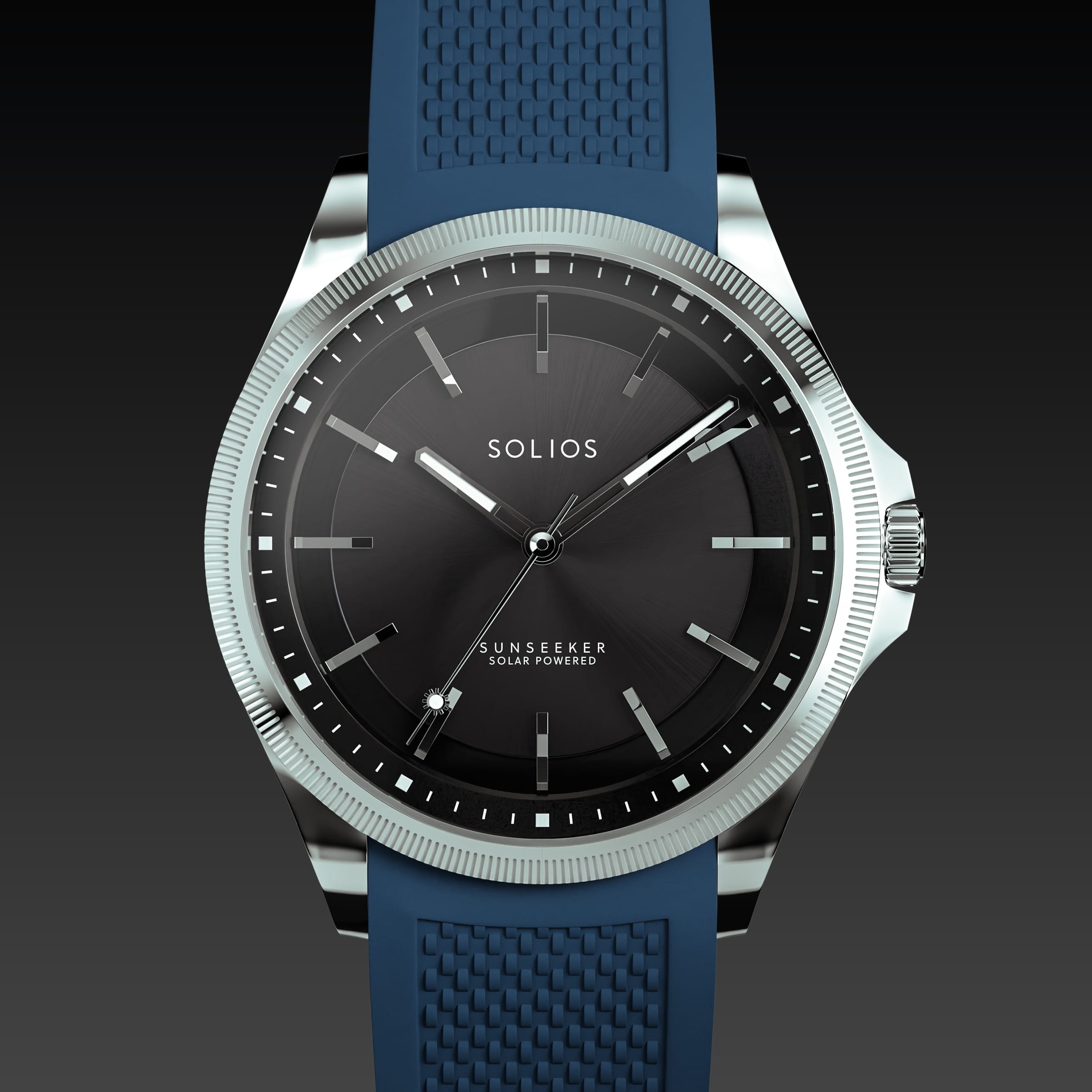 The Sunseeker | Black Dial - Silver Case - 40mm