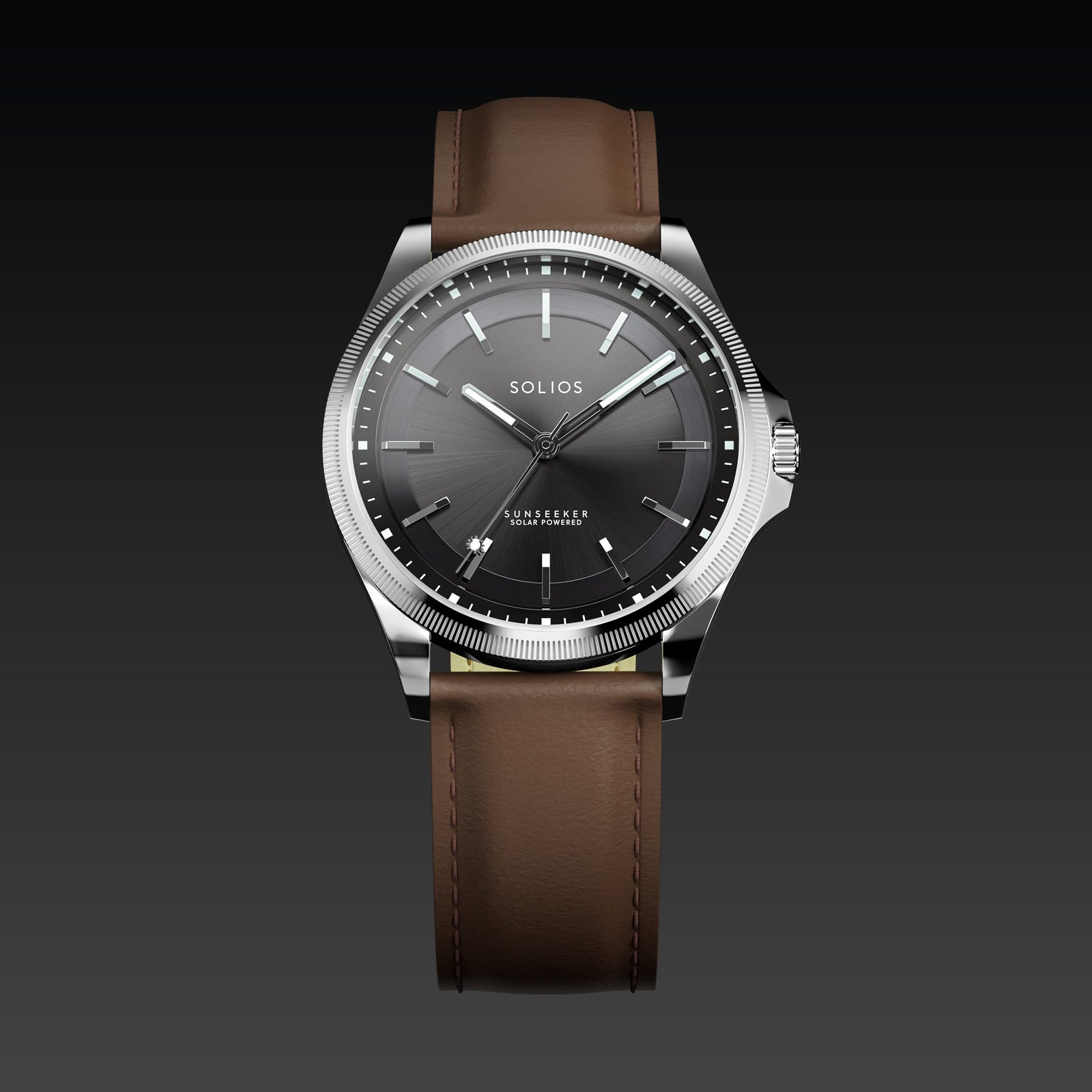 The Sunseeker | Black Dial - Silver Case - 40mm