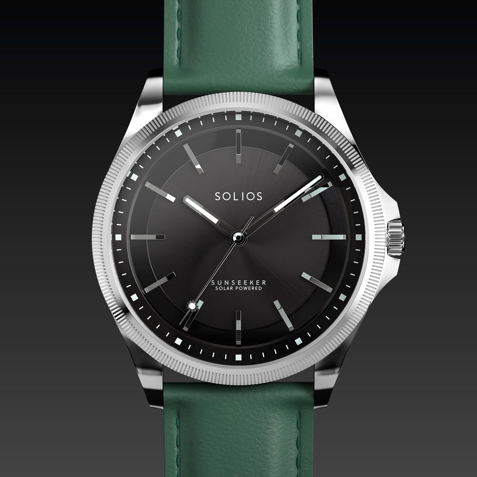The Sunseeker | Black Dial - Silver Case - 40mm