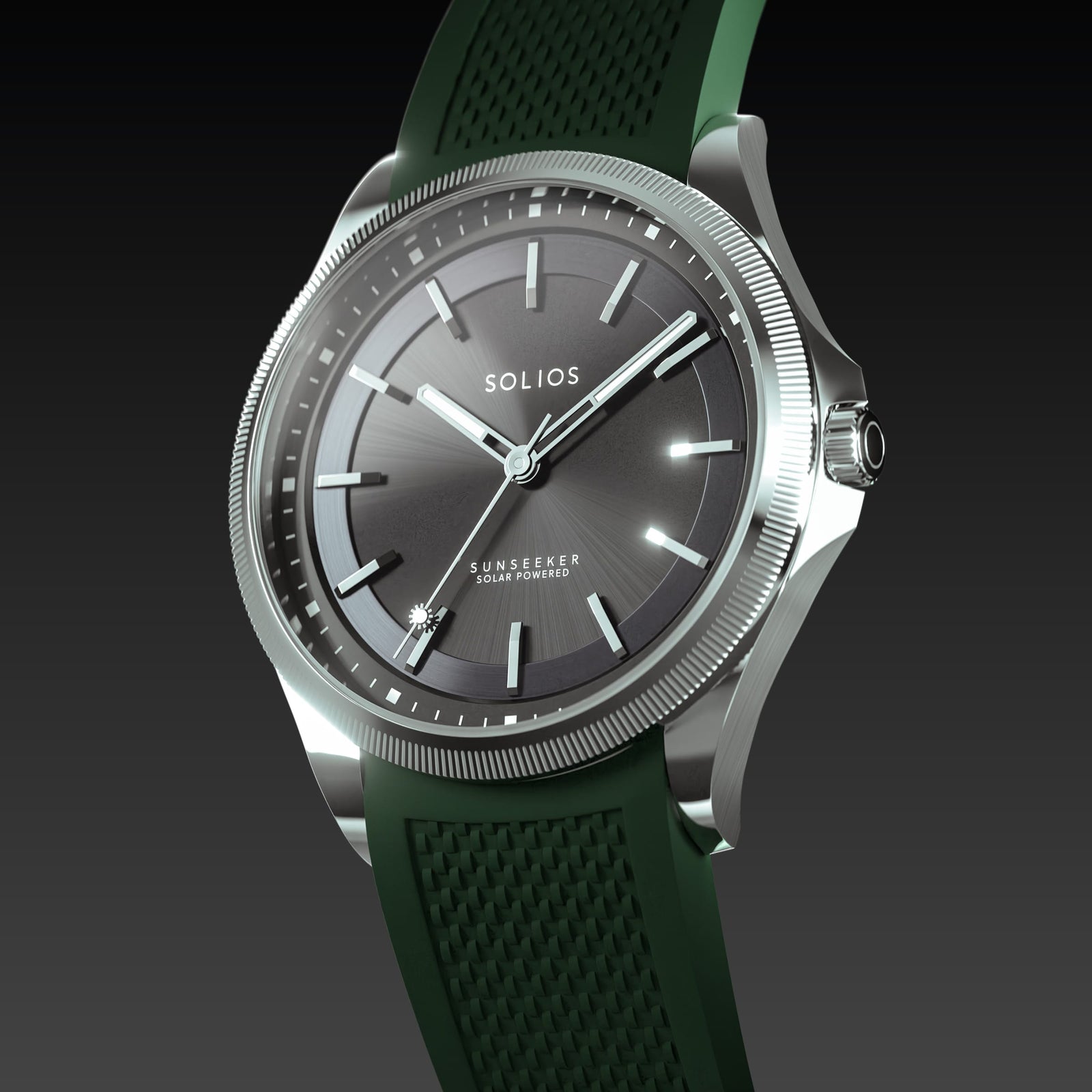 The Sunseeker | Black Dial - Silver Case - 40mm
