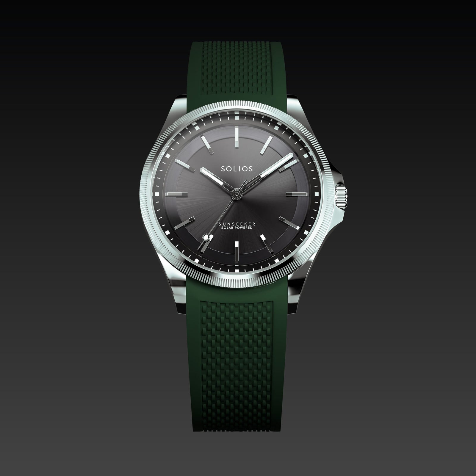 The Sunseeker | Black Dial - Silver Case - 40mm