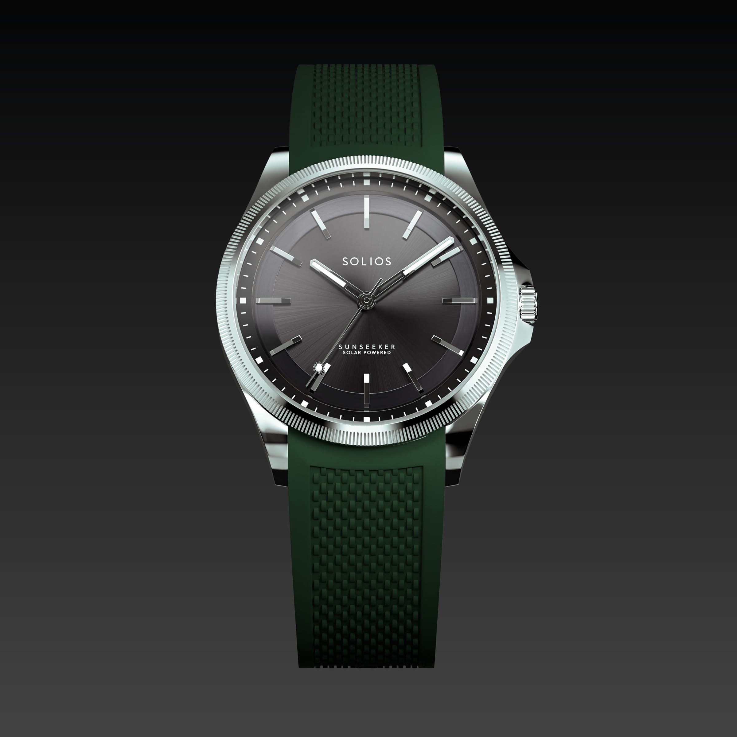 The Sunseeker | Black Dial - Silver Case - 40mm