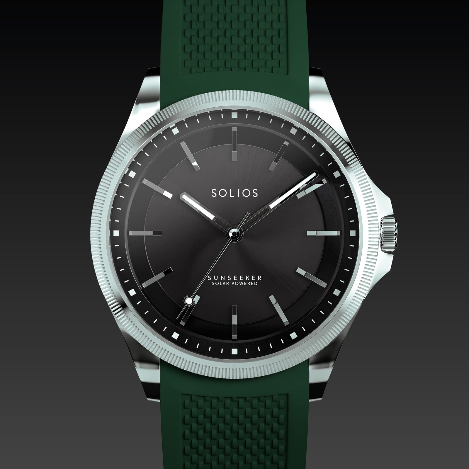 The Sunseeker | Black Dial - Silver Case - 40mm